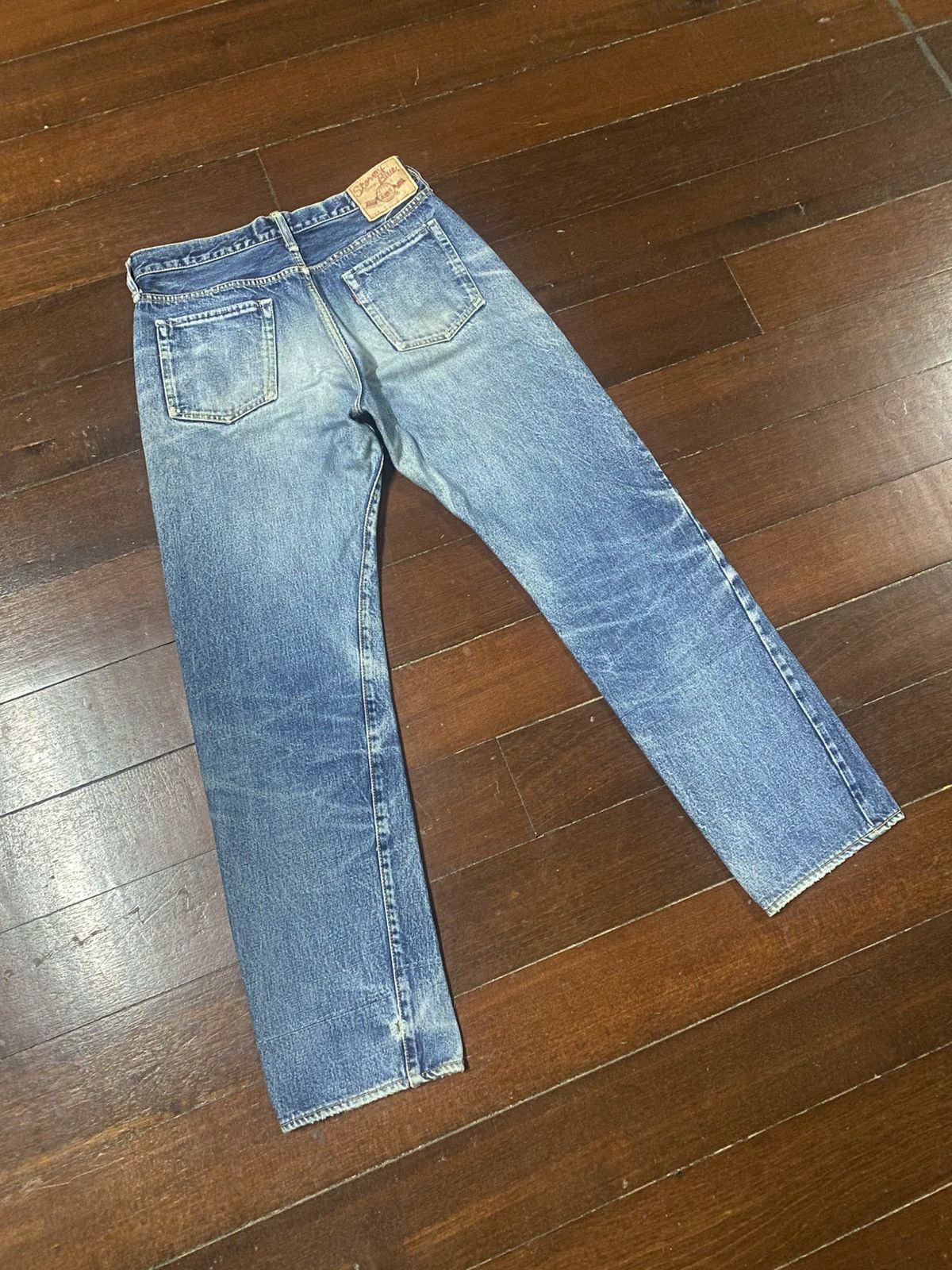 Pherrow's Pherrow’s Stormy Blue lot 404 Flared Denim Jeans distressed Size US 30 / EU 46 - 16 Thumbnail
