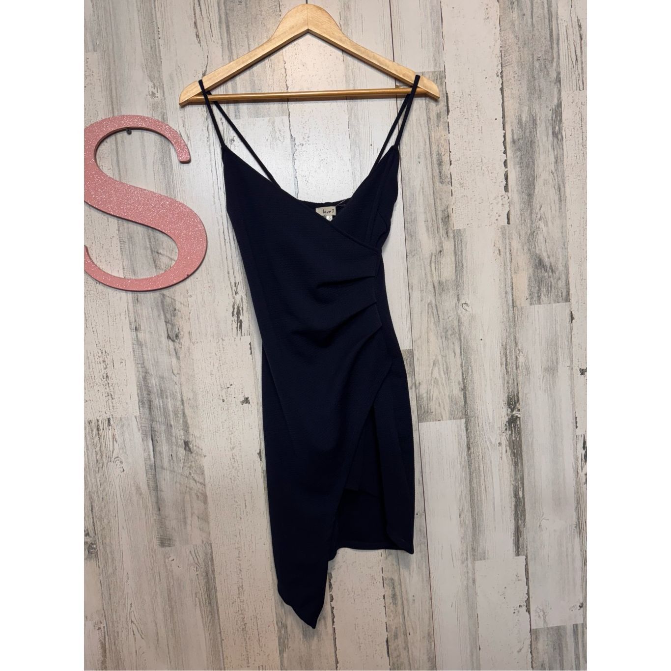 Other Love J Navy Blue Asymmetrical Bodycon Mini Dress | Size Smal Size S / US 4 / IT 40 - 10 Thumbnail
