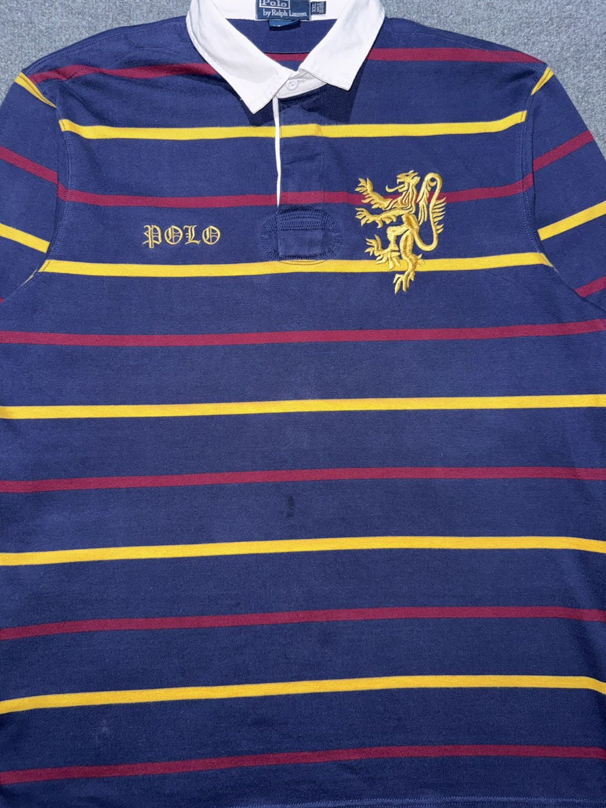Polo Ralph Lauren Polo Ralph Lauren Striped Lion Crest Rugby XXL Size US XXL / EU 58 / 5 - 2 Thumbnail