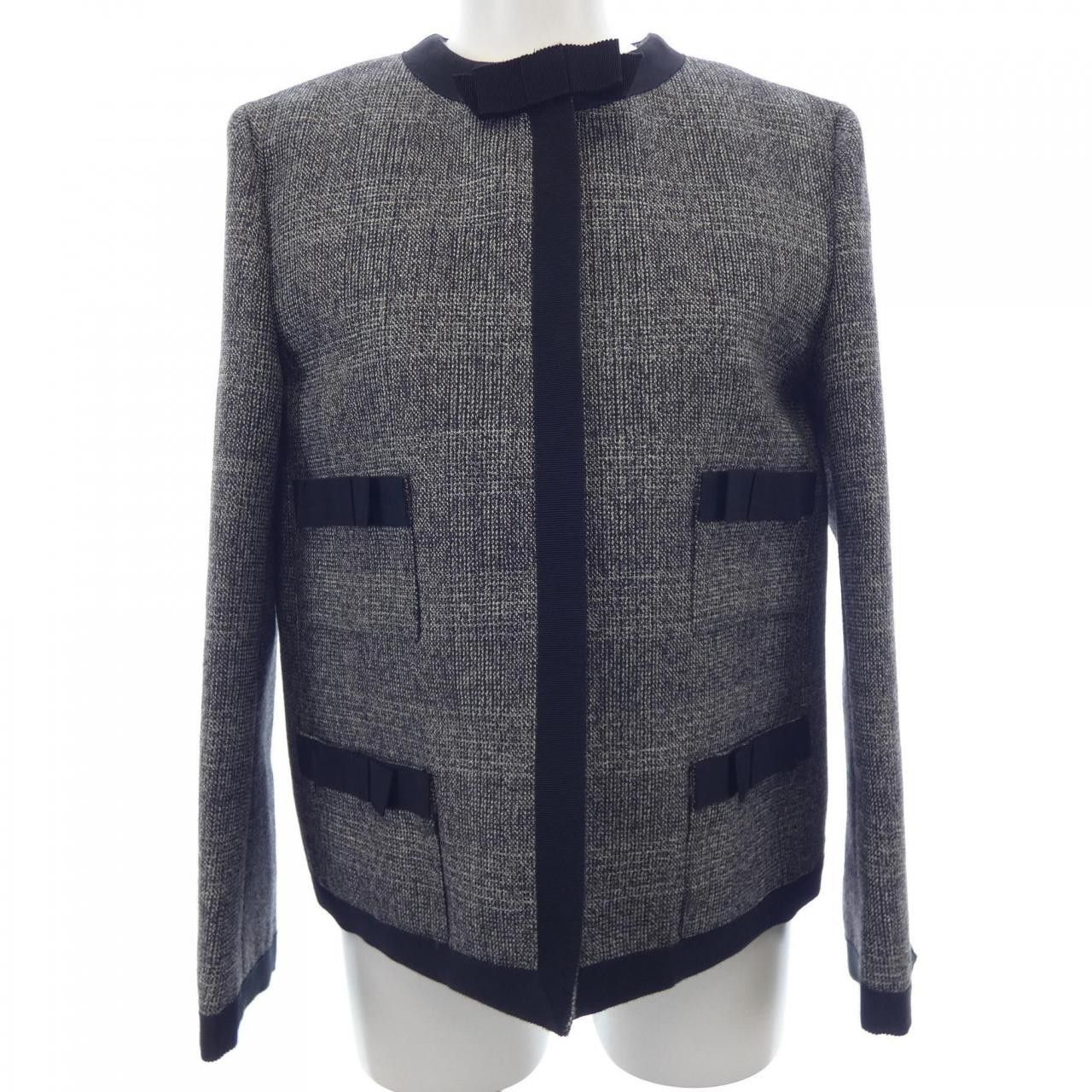 Prada Prada Prada Collarless Jacket Textile Outerwear P540I S202 1XA8 DUTY FREE for USA Size ONE SIZE - 1 Thumbnail