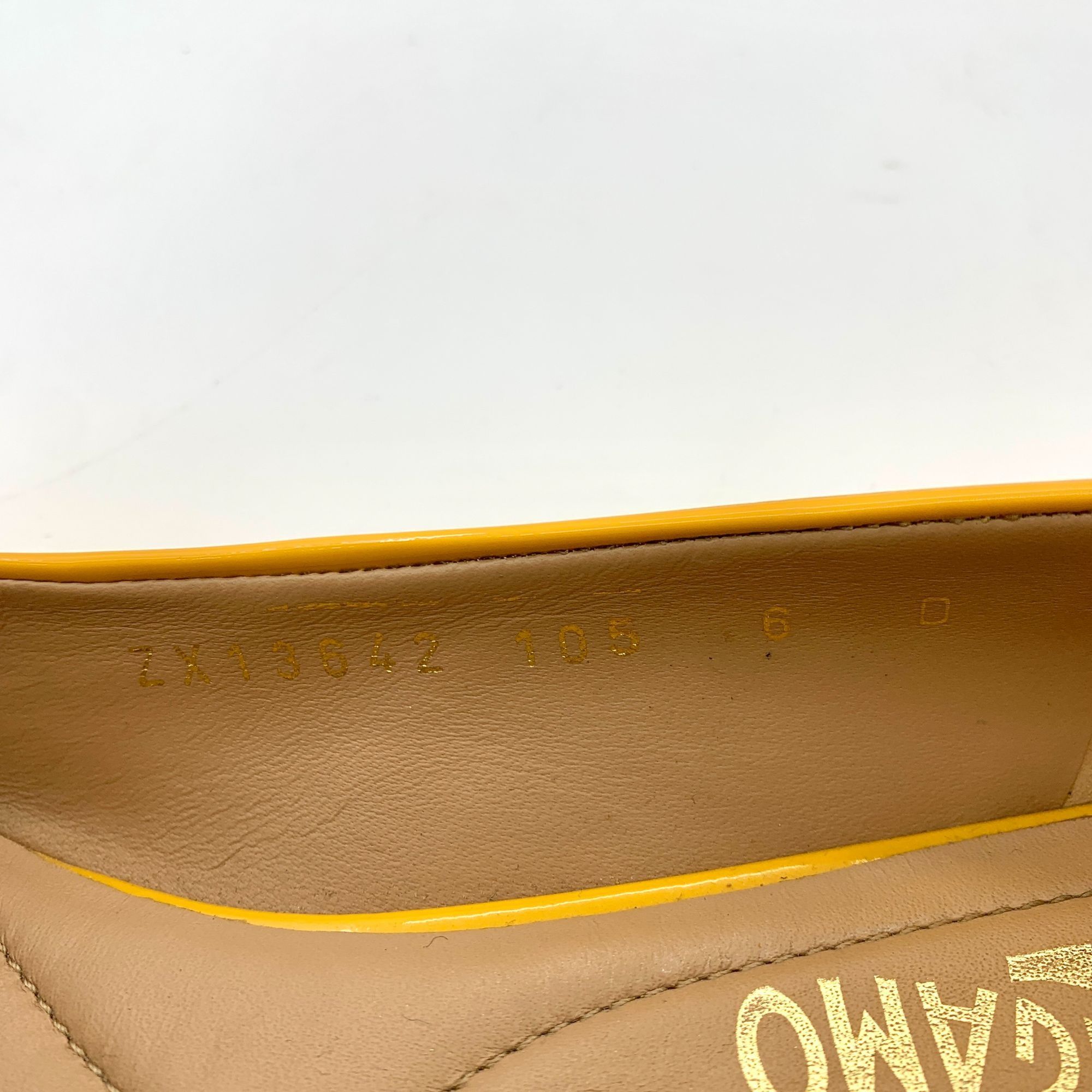 Salvatore Ferragamo Salvatore Ferragamo Yellow Patent Leather Ballet Flats Size US 6 / IT 36 - 6 Thumbnail