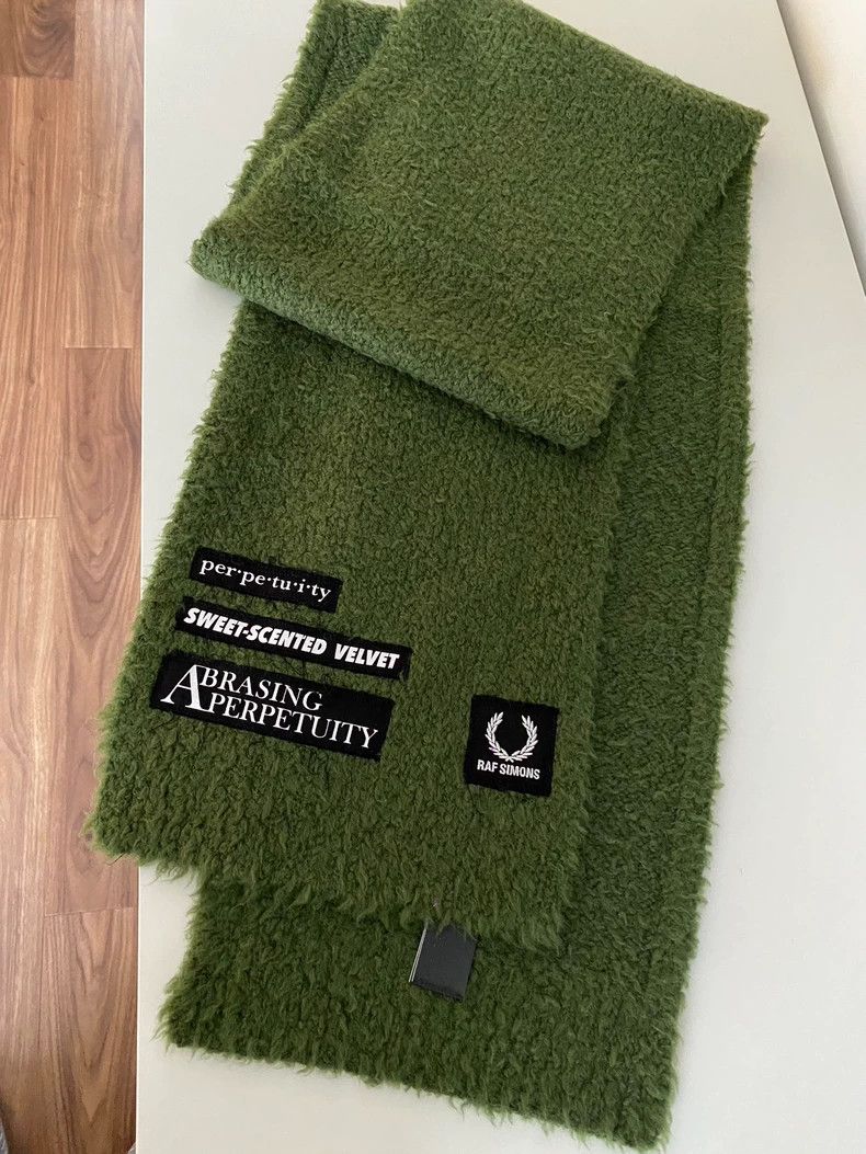 Raf Simons Raf simons Co-branded army green scarf Size ONE SIZE - 4 Thumbnail