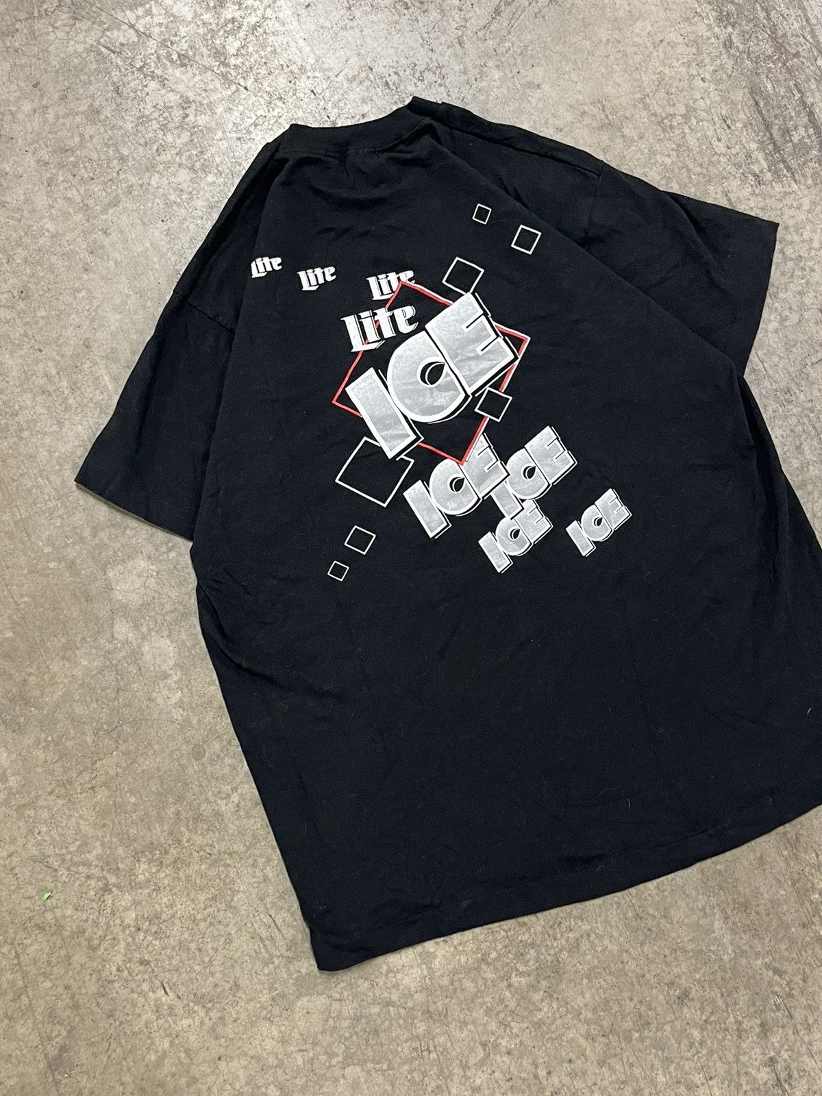 Vintage Vintage miller lite ice 90s promo shirt hype rare beer frat Size US XL / EU 56 / 4 - 2 Thumbnail