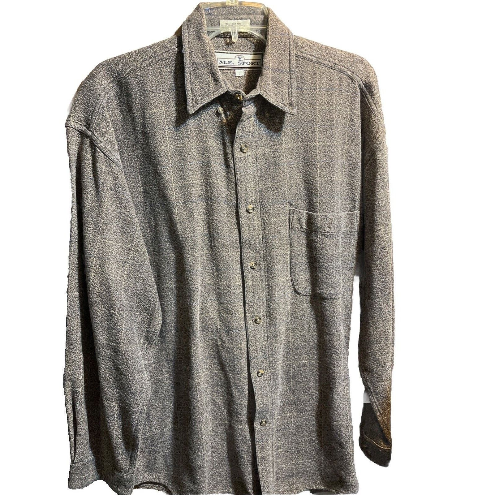 M.E. Sport M. E. Sport Vintage Men’s Shirt L Brown LS Chamois Flannel Size US L / EU 52-54 / 3 - 1 Thumbnail