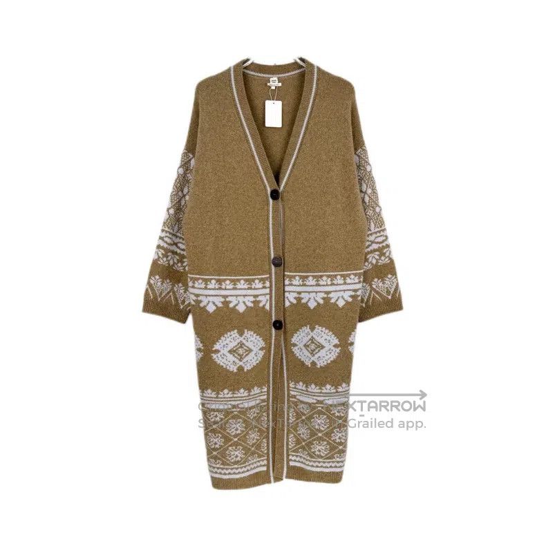 Hermes Hermes Khaki Cashmere Long Cardigan Size XS / US 0-2 / IT 36-38 - 1 Thumbnail