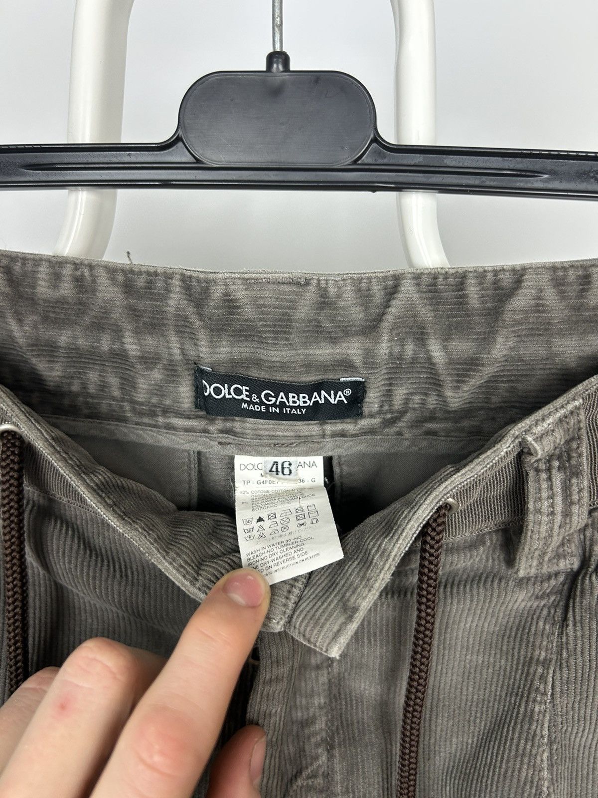 Dolce & Gabbana × Vintage Vintage Dolce&Gabbana Cargo Corduroy Japanese Pants Size US 30 / EU 46 - 5 Thumbnail