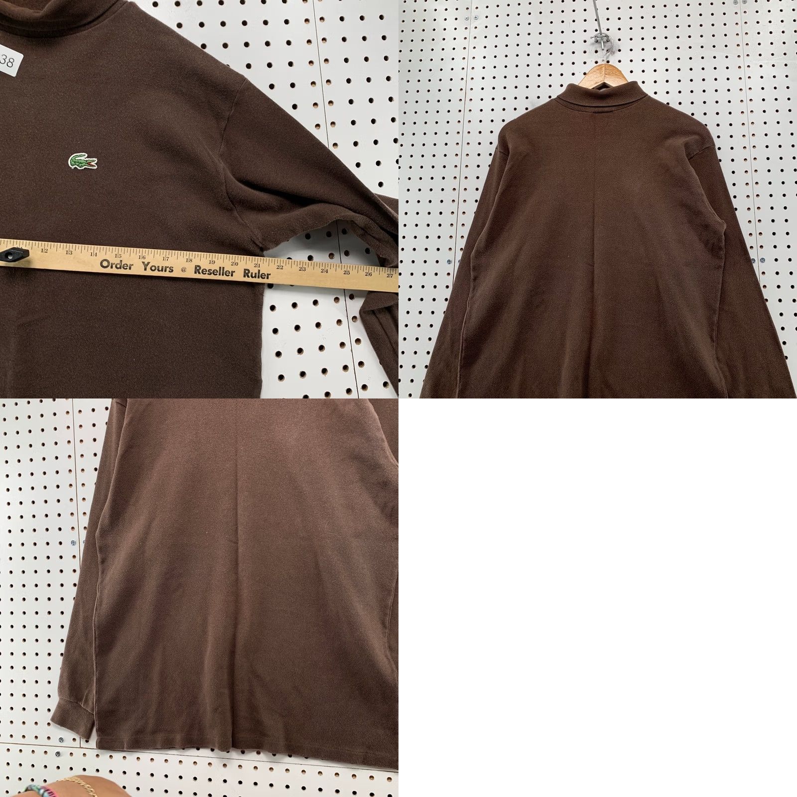 Lacoste VINTAGE Lacoste IZOD Turtleneck Shirt Mens M Brown Long Made USA Sleeve Size US M / EU 48-50 / 2 - 9 Thumbnail