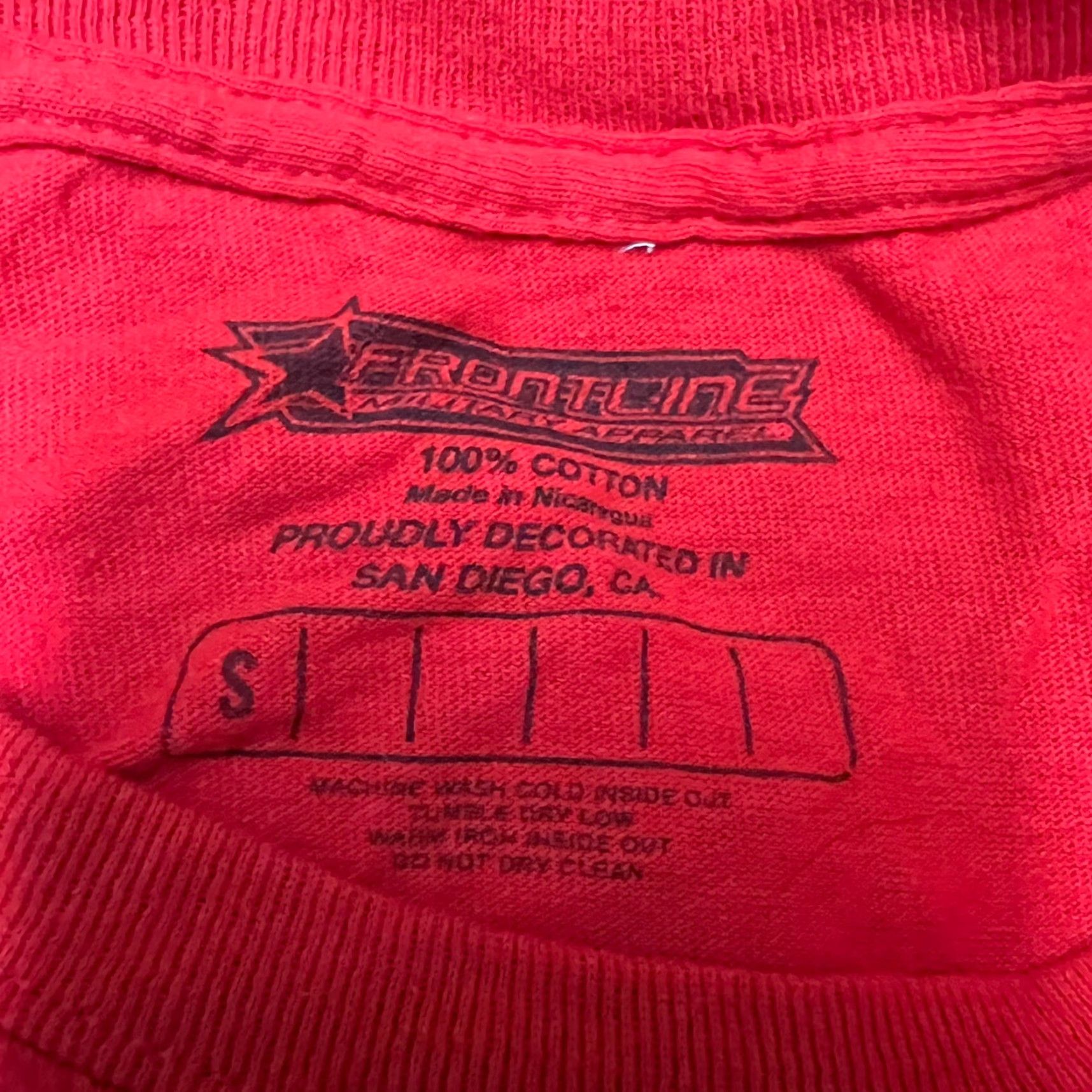 Vintage VINTAGE FRONTLINE Men T-Shirt S Red Graphic Print Astro Boy Military Logo Short Sleeve Cotton Size US S / EU 44-46 / 1 - 6 Thumbnail