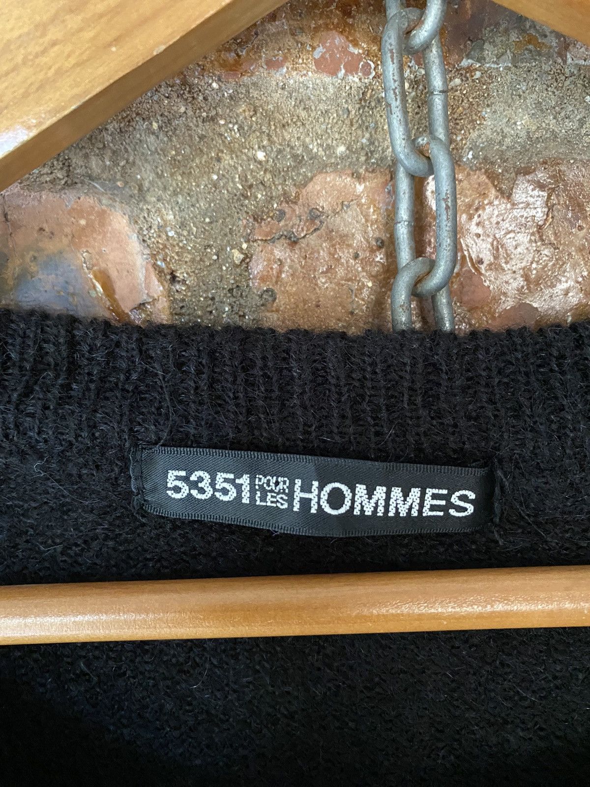 5351 POUR LES HOMMES × Japanese Brand × Obelisk Black Knit Mohair Nylon Acrylic Size US M / EU 48-50 / 2 - 7 Thumbnail