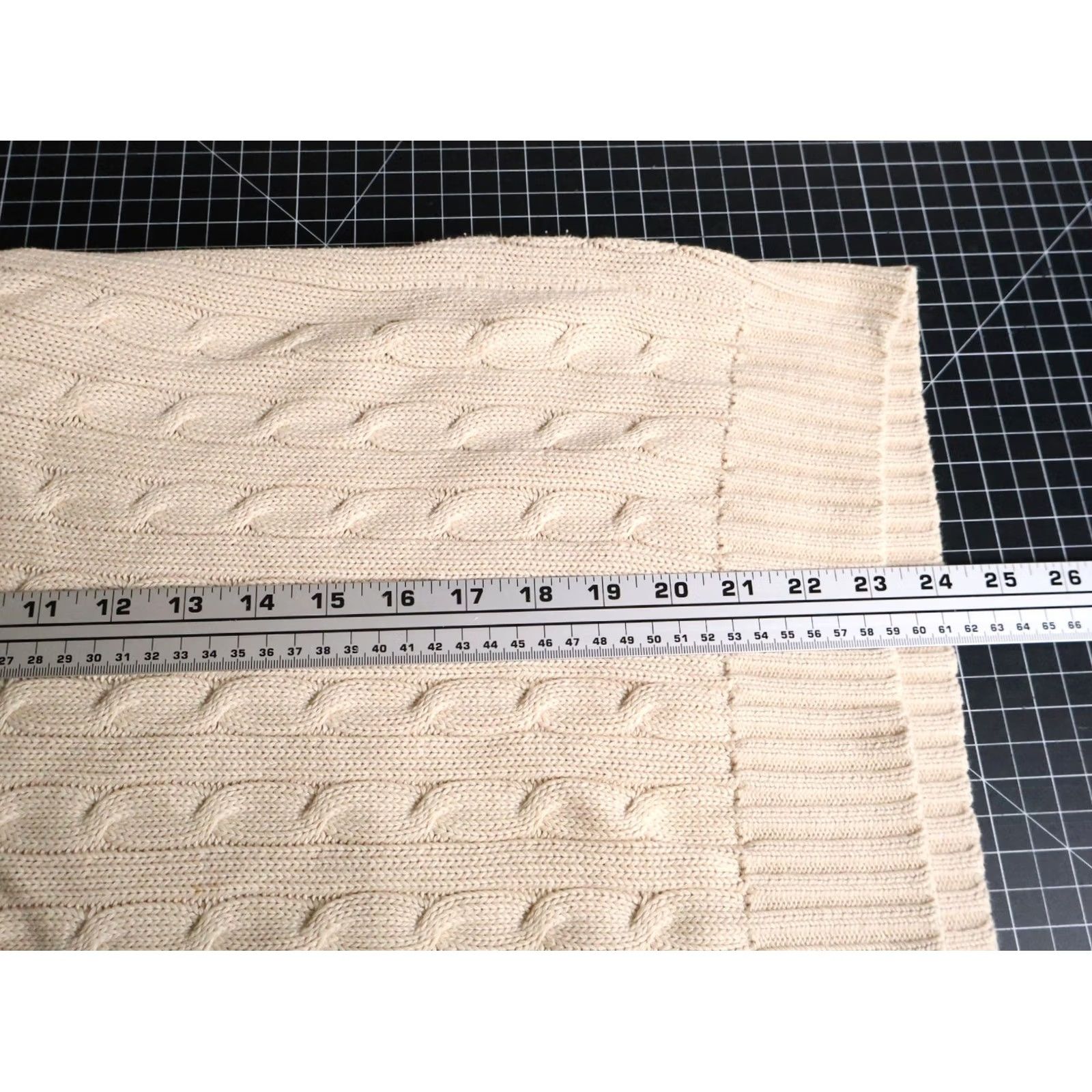 Polo Ralph Lauren VINTAGE Polo Ralph Lauren Sweater Shirt Mens XL Beige Cable Knit Cotton V-Neck Heavyweight Size US XL / EU 56 / 4 - 6 Thumbnail