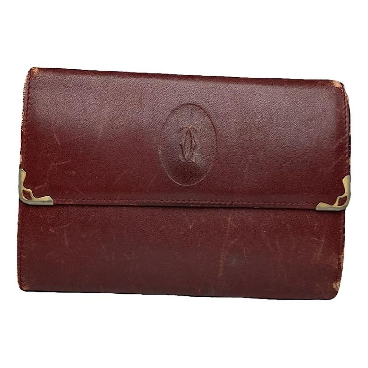 Cartier Burgundy Leather Wallet Size ONE SIZE - 1 Thumbnail