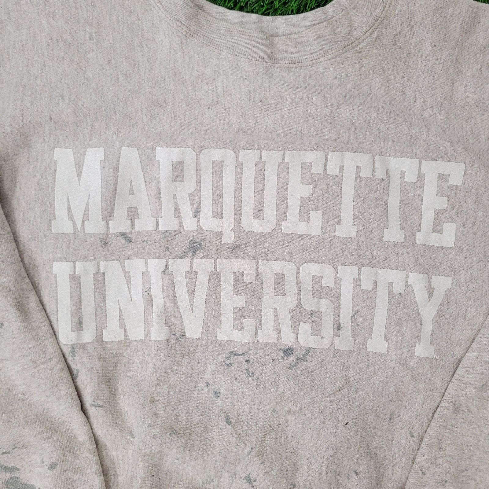 Champion Vintage 80s Marquette Sweatshirt L/XL 23x24 Boxy Champion Size US XL / EU 56 / 4 - 13 Thumbnail