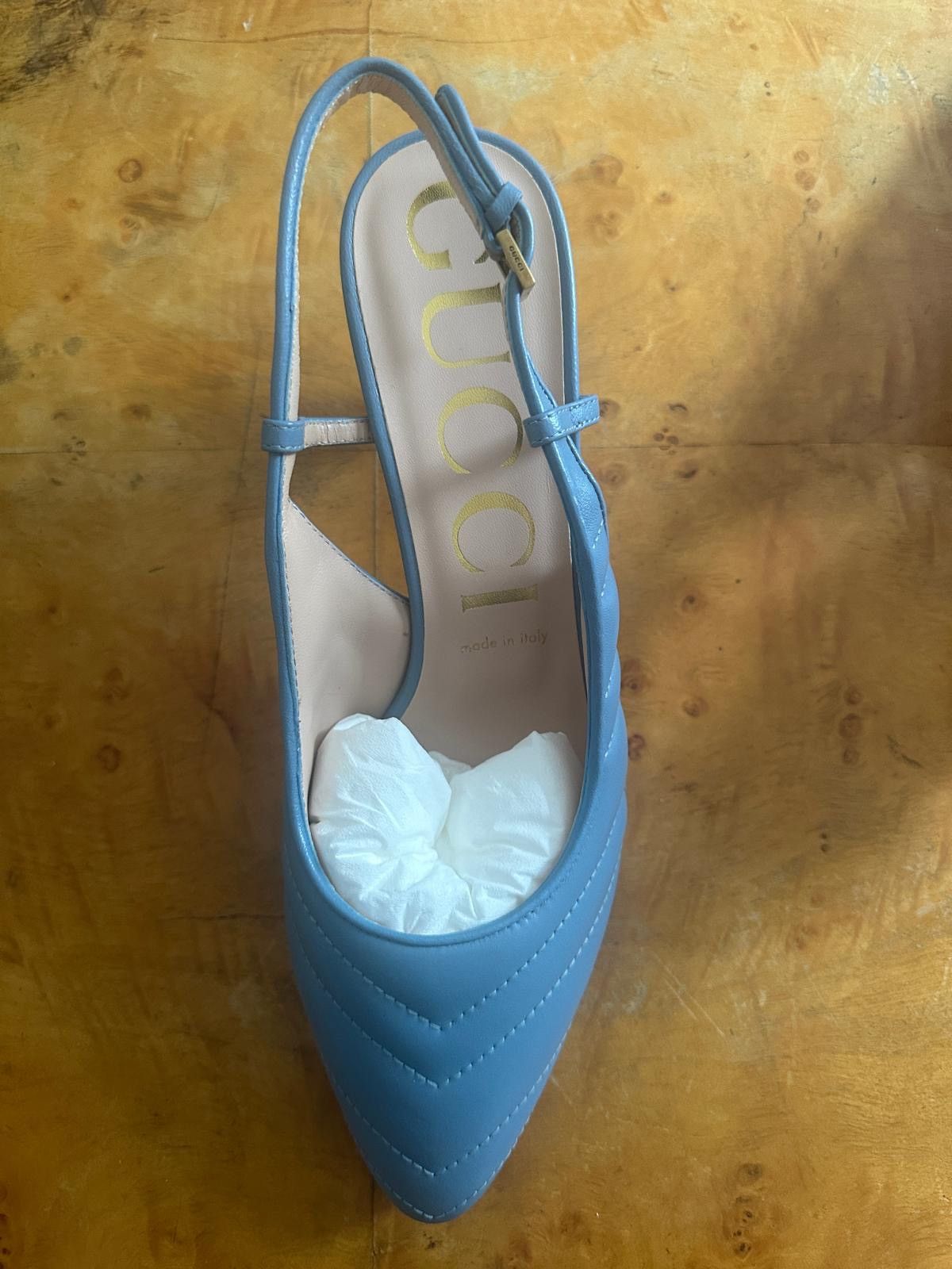 Gucci Gucci matelasse Leather slingback. Full set AW 2022 Size US 7.5 / IT 37.5 - 15 Thumbnail
