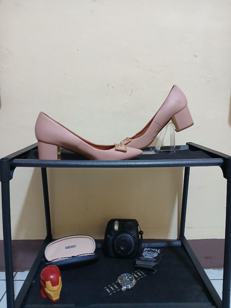 Tory Burch Gigi 20mm Pointy Toe Calf Leather Pink Moon