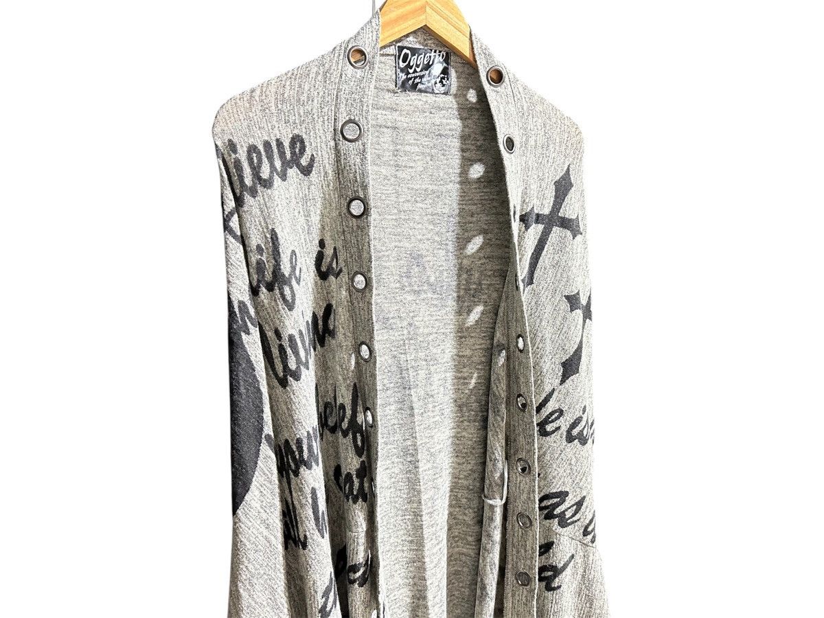 If Six Was Nine 🔥Sick Y2K Orgetto Batwing Cardigan Poem Cross Skull Punk Got Size US XL / EU 56 / 4 - 11 Thumbnail
