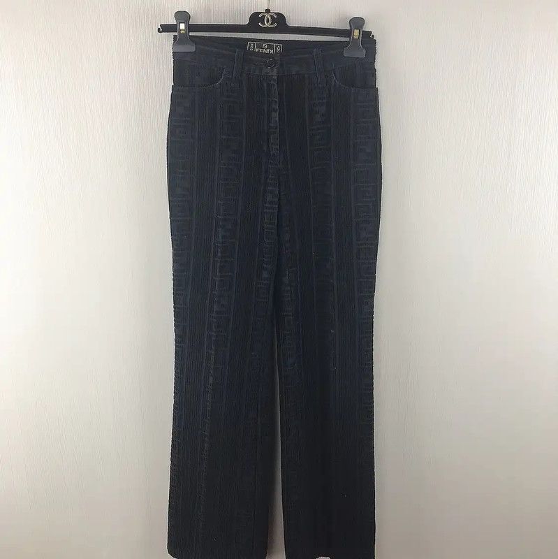 Fendi Fendi Black Wool Women's Casual Pants 0089 Size 23" - 1 Thumbnail