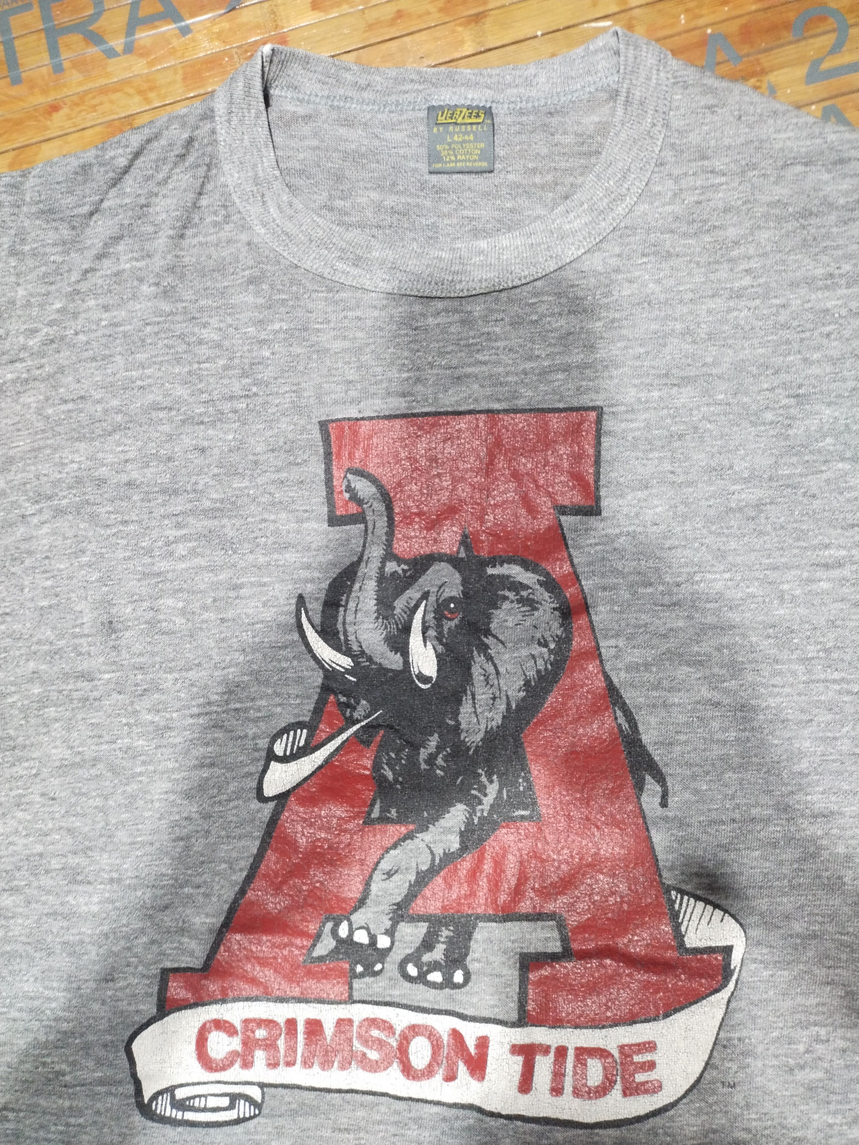 Jerzees × Vintage T Shirt Crimson Tide, 3 Blend Rayon "Crafted Pride in USA Size US L / EU 52-54 / 3 - 3 Thumbnail