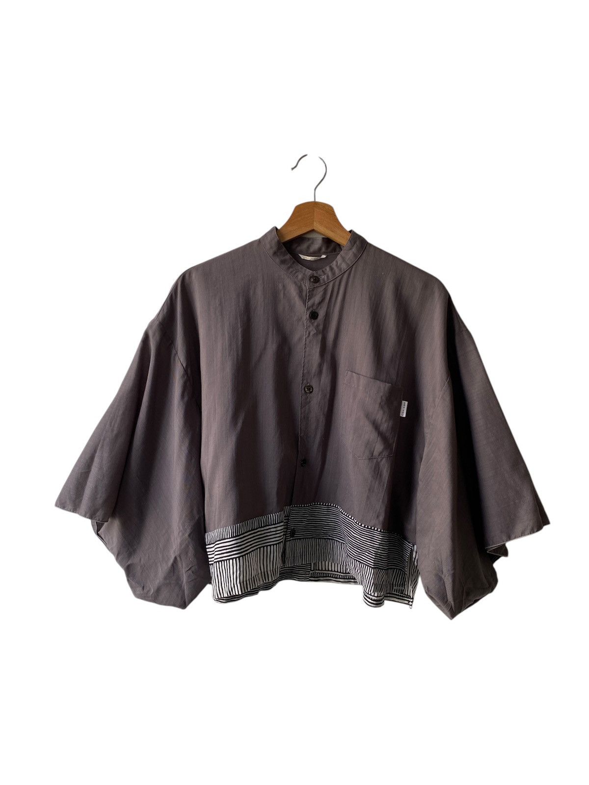Japanese Brand × SOU SOU Muslin Wool Open-collared Obi Style Kimono Sleeve Blouse Size M / US 6-8 / IT 42-44 - 1 Thumbnail