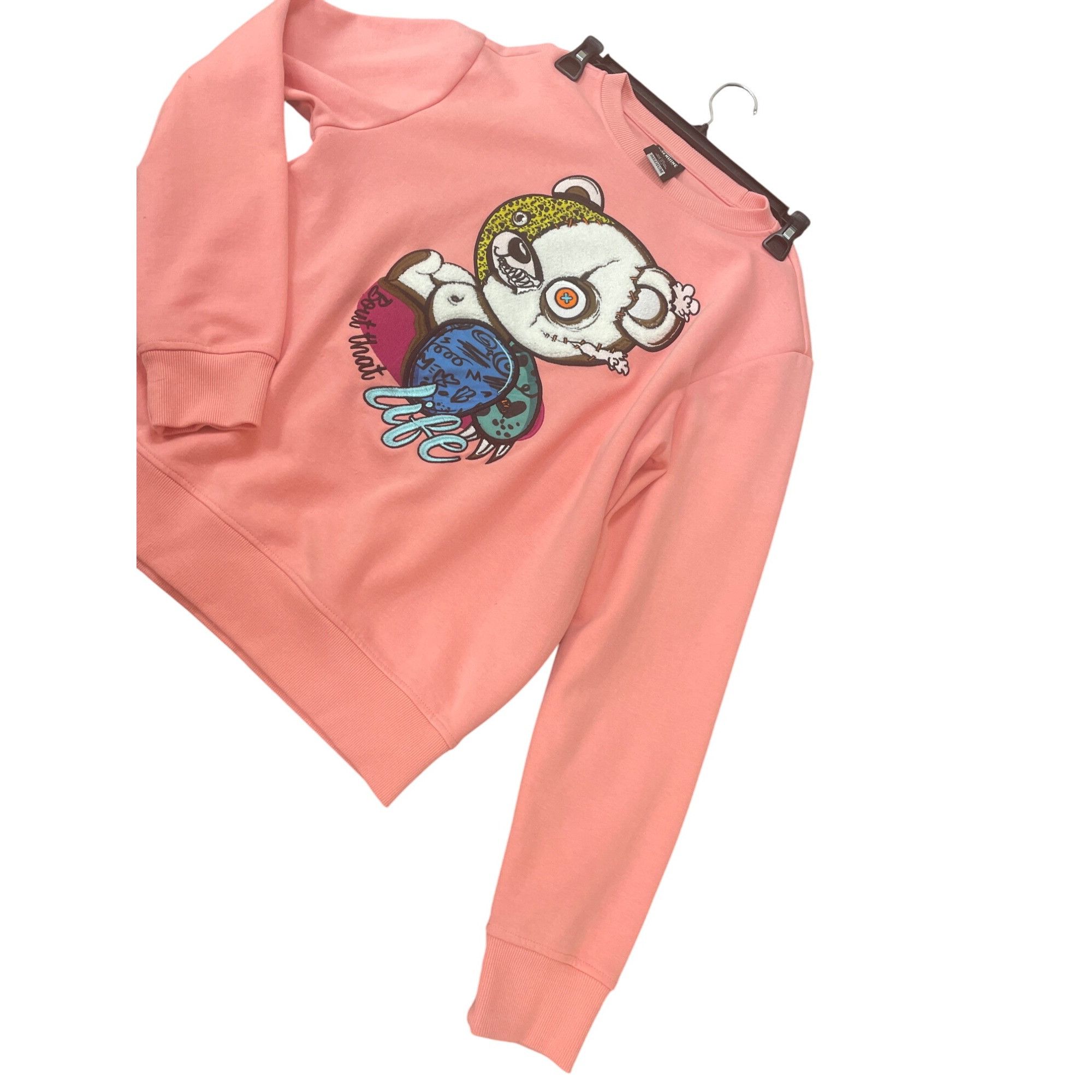 Other Genuine Authentic womans pink Graphic embroided Medium sweat Size M / US 6-8 / IT 42-44 - 3 Thumbnail