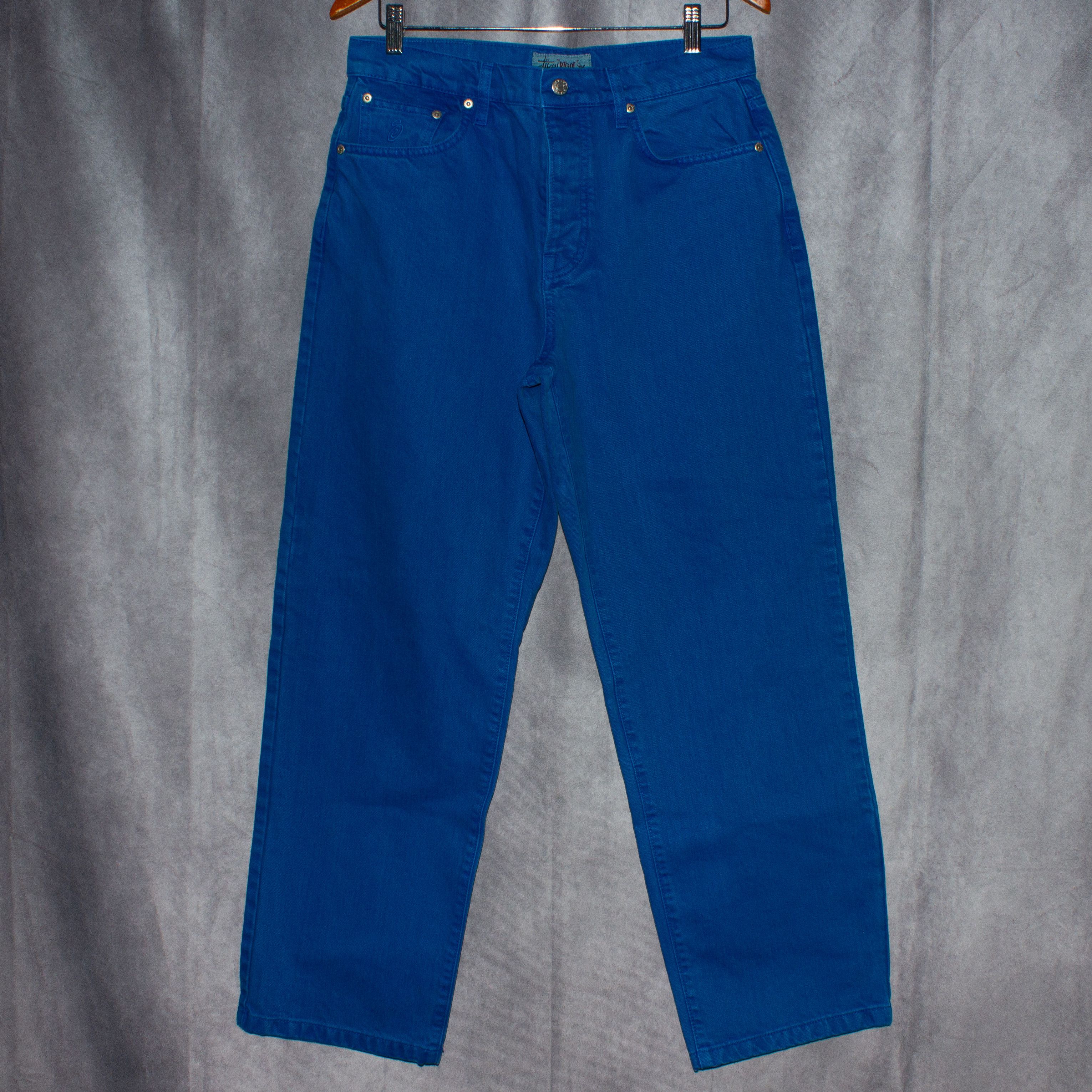 Stussy Overdyed Big Ol Jean in Baja Blue | Grailed