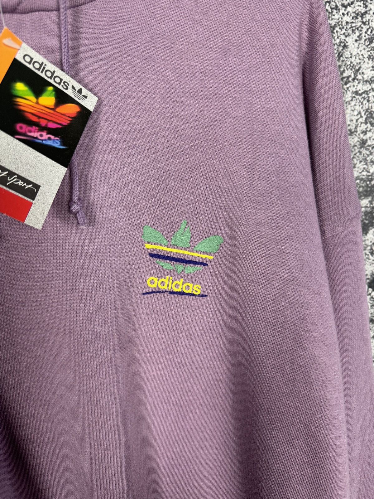 Adidas Adidas Vintage 90s Purple Hoodie Retro Trefoil Logo Size M Size US M / EU 48-50 / 2 - 6 Thumbnail