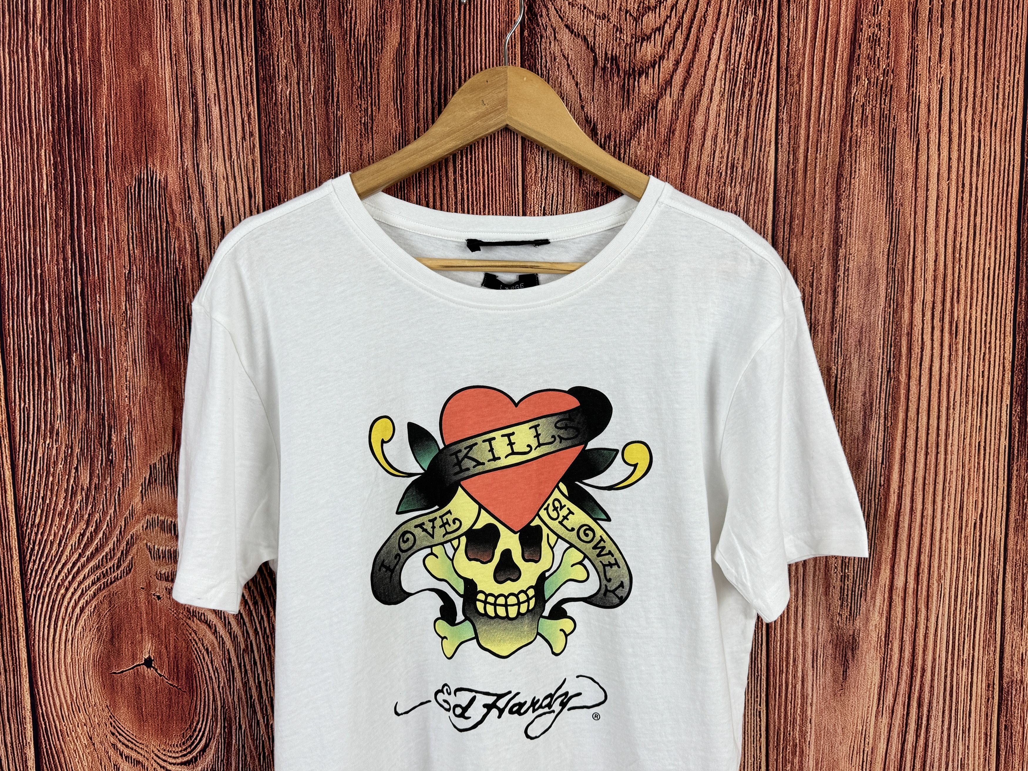 Christian Audigier NWT Ed Hardy By Christian Audigier Love Kills Slowly T Shirt Size US L / EU 52-54 / 3 - 2 Thumbnail