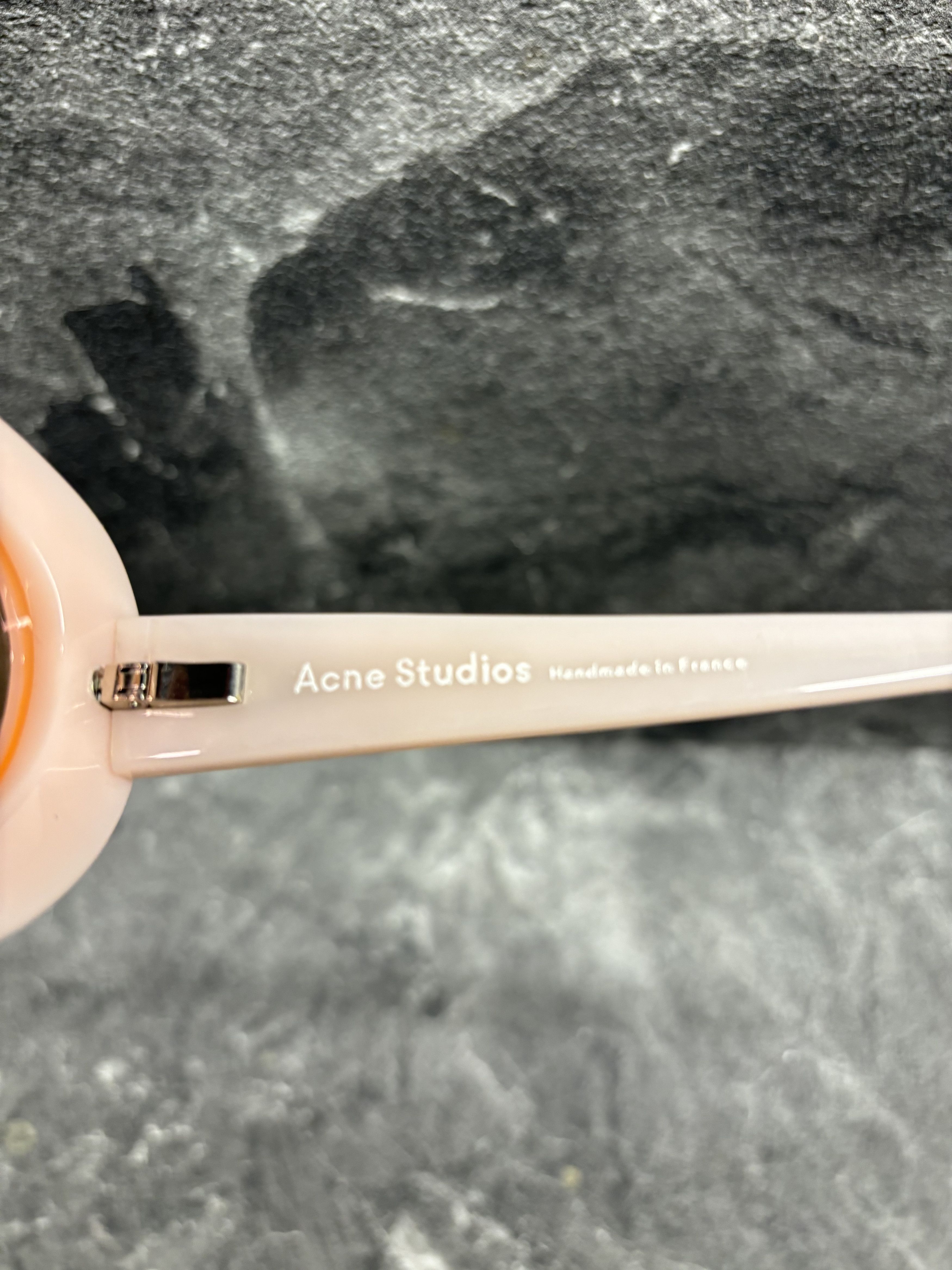 Acne Studios Mustang Pink Oval Frame Sunglasses Size ONE SIZE - 4 Thumbnail