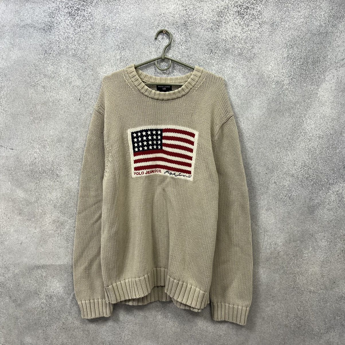 Polo Ralph Lauren vintage usa flag sweatshirt polo ralph lauren style y2k 90s Size US L / EU 52-54 / 3 - 1 Thumbnail