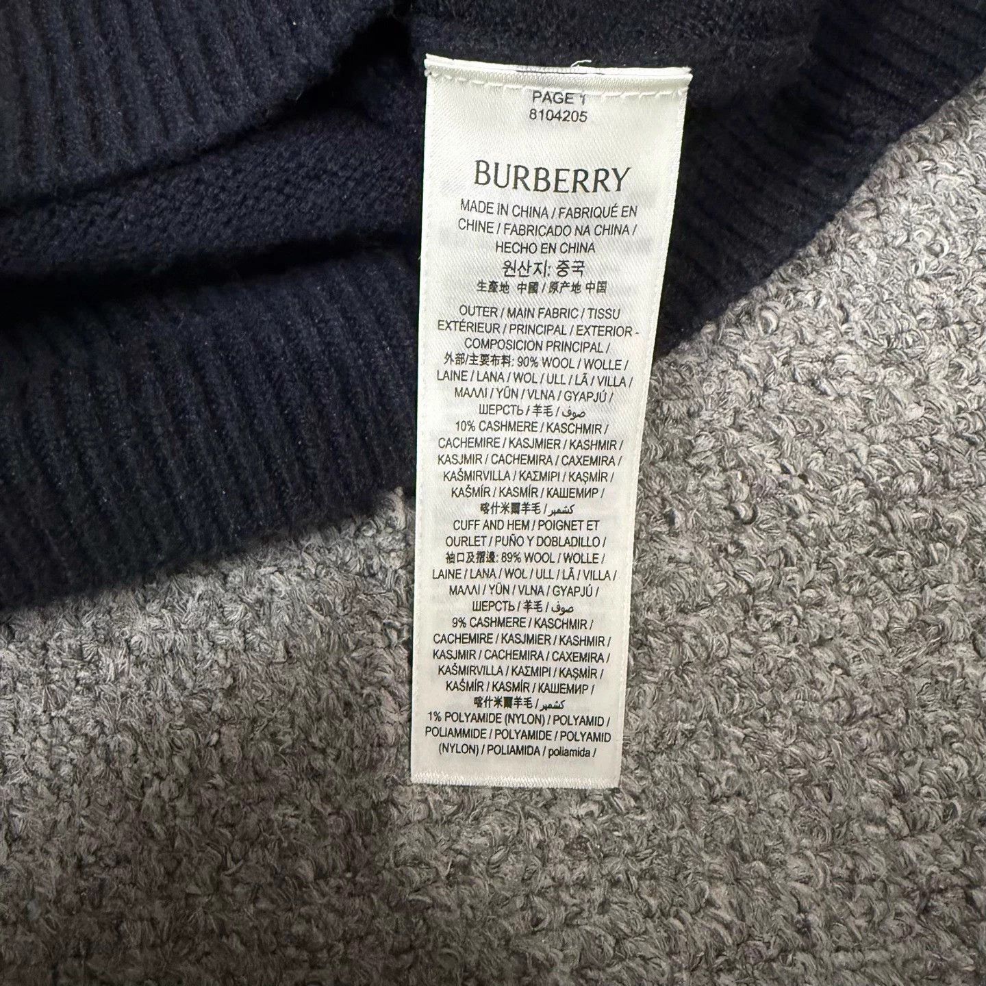 Burberry Burberry New Black Classic Check Cashmere Sweater L Unused Size L / US 10 / IT 46 - 4 Thumbnail