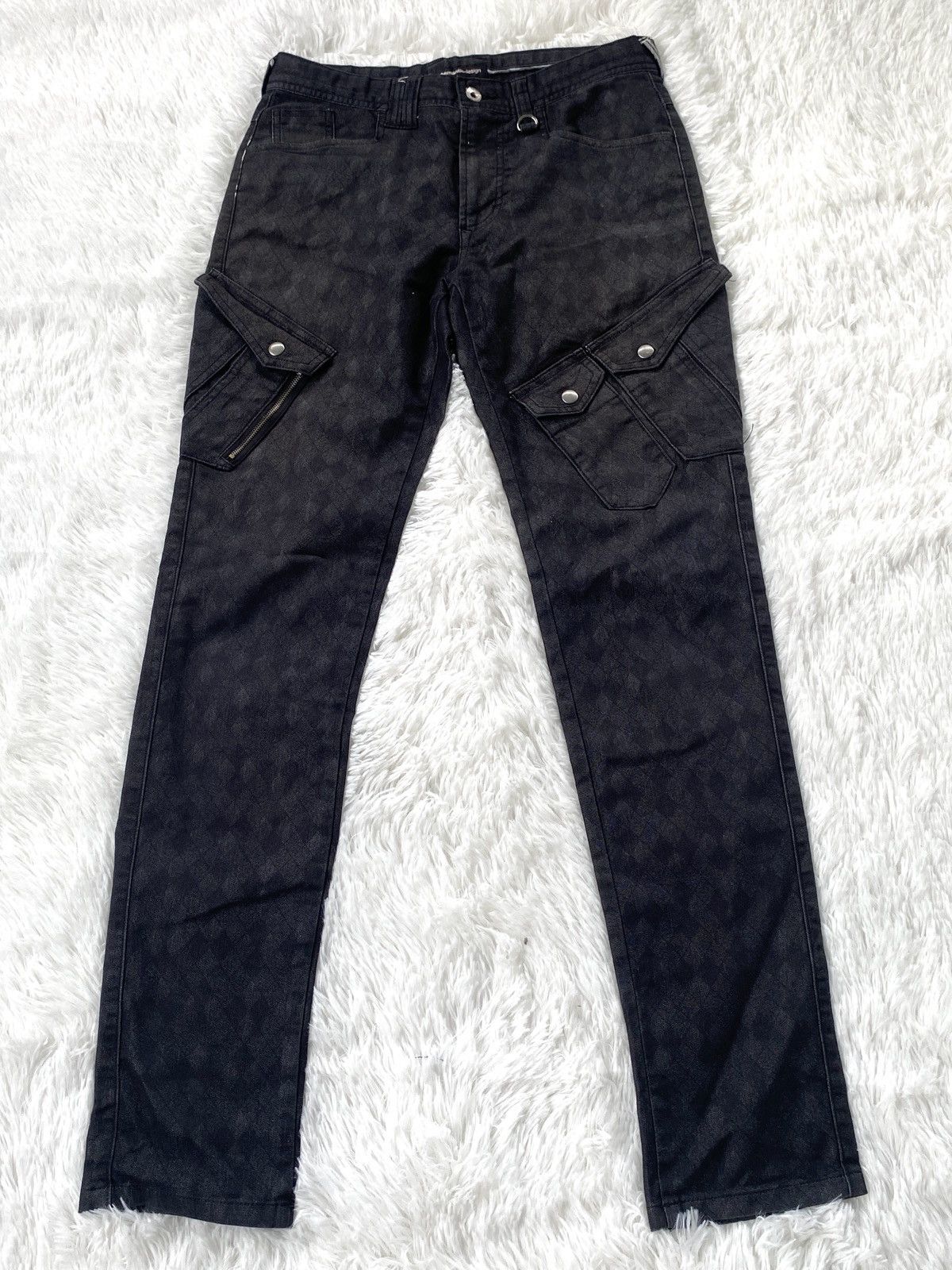 Japanese Brand 🔥SALE🔥Japanese Semantic Design Checks Multipocket Cargo pant Size US 30 / EU 46 - 2 Thumbnail