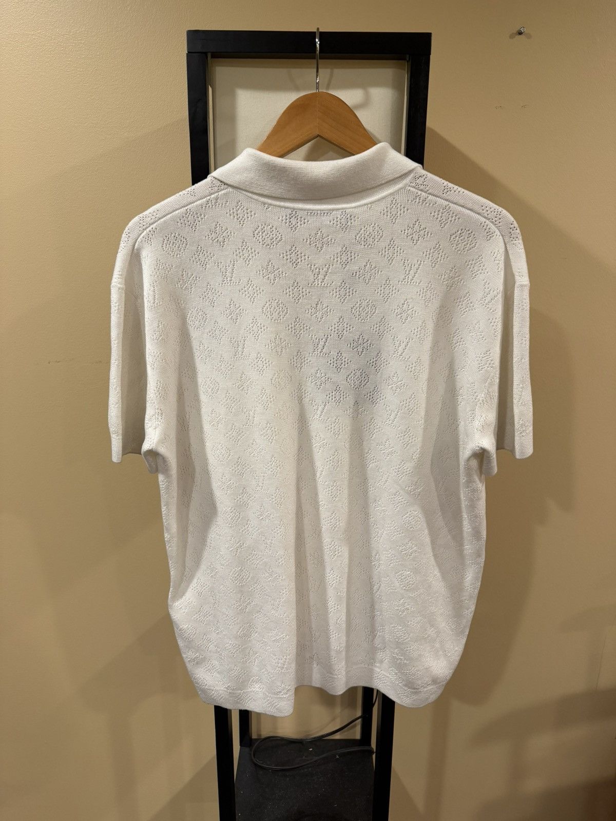 Louis Vuitton Louis Vuitton Monogram Pointelle White Short-Sleeved Shirt Size US XS / EU 42 / 0 - 20 Thumbnail