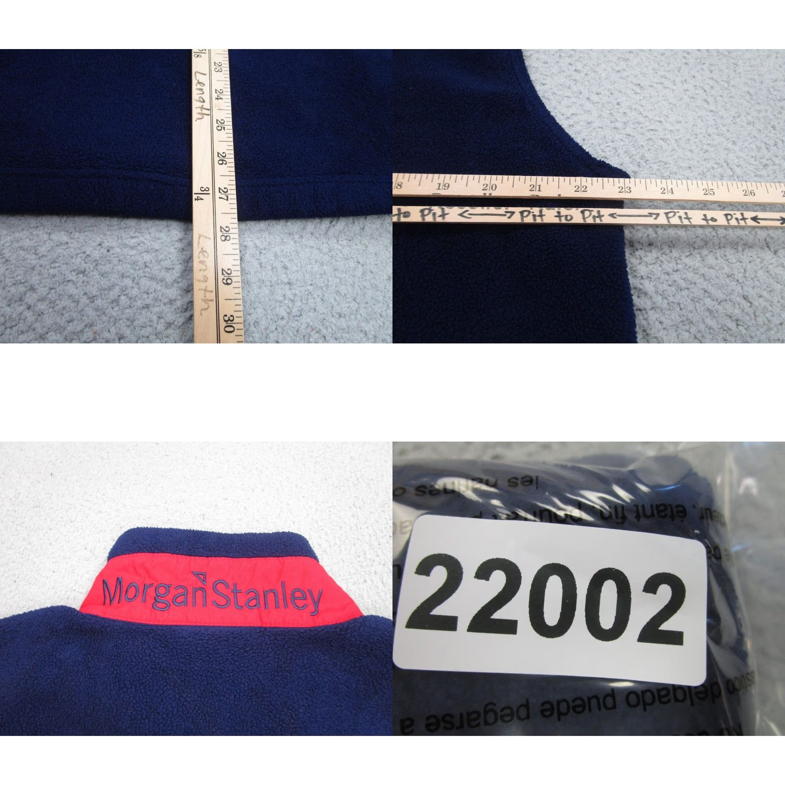 Vintage Morgan Stanley Fleece Vest Mens Large Navy Blue Red Full Zip Roche USA Logo Size US L / EU 52-54 / 3 - 8 Thumbnail