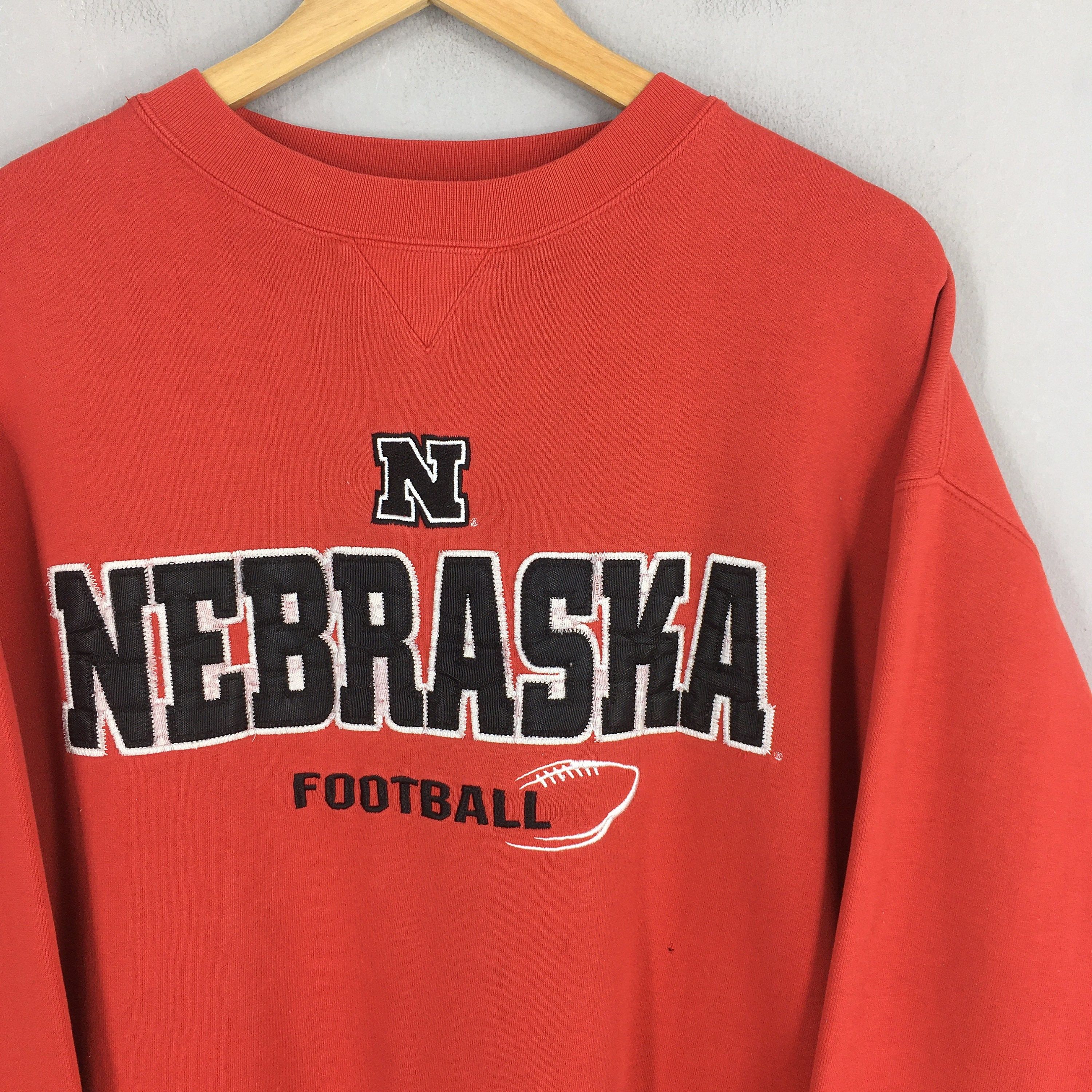 NCAA × Vintage 90's Nebraska Cornhuskers Football Sweatshirts XLarge Size US XL / EU 56 / 4 - 2 Thumbnail
