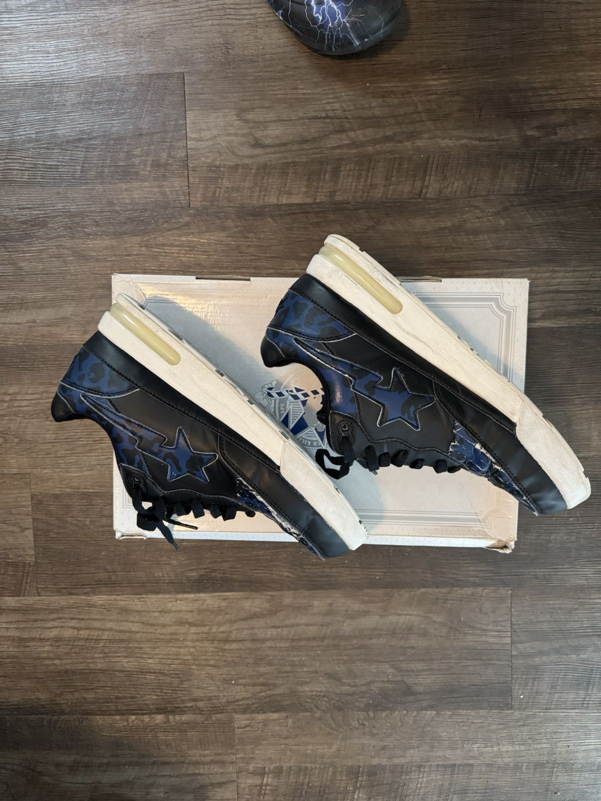 Bape × Nigo Bape Navy Blue Camo Roadsta Size US 10 / EU 43 - 2 Thumbnail