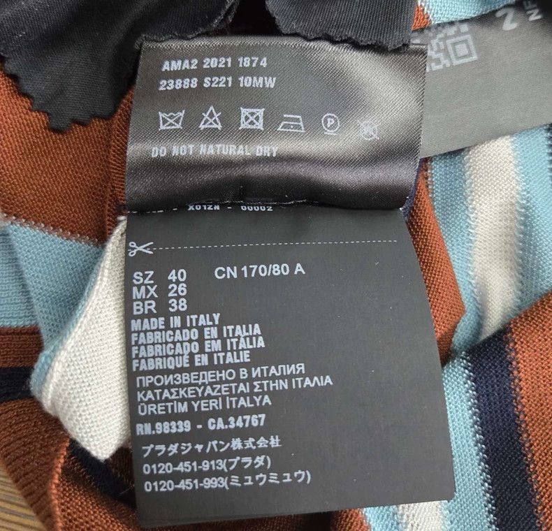 Prada Prada Striped dress Size S / US 4 / IT 40 - 8 Thumbnail
