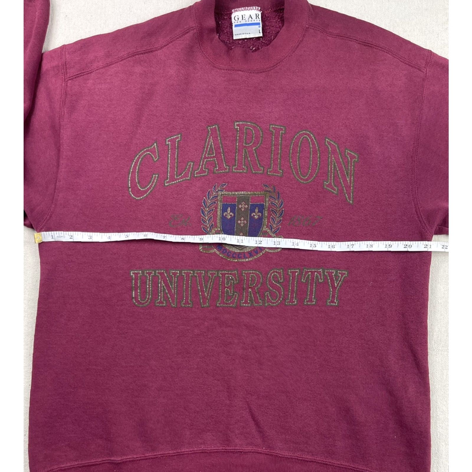 Spell VINTAGE GEAR FOR SPORTS Crewneck Sweatshirt 90s Red Adult Large Cotton Blend Mens Size US L / EU 52-54 / 3 - 4 Thumbnail