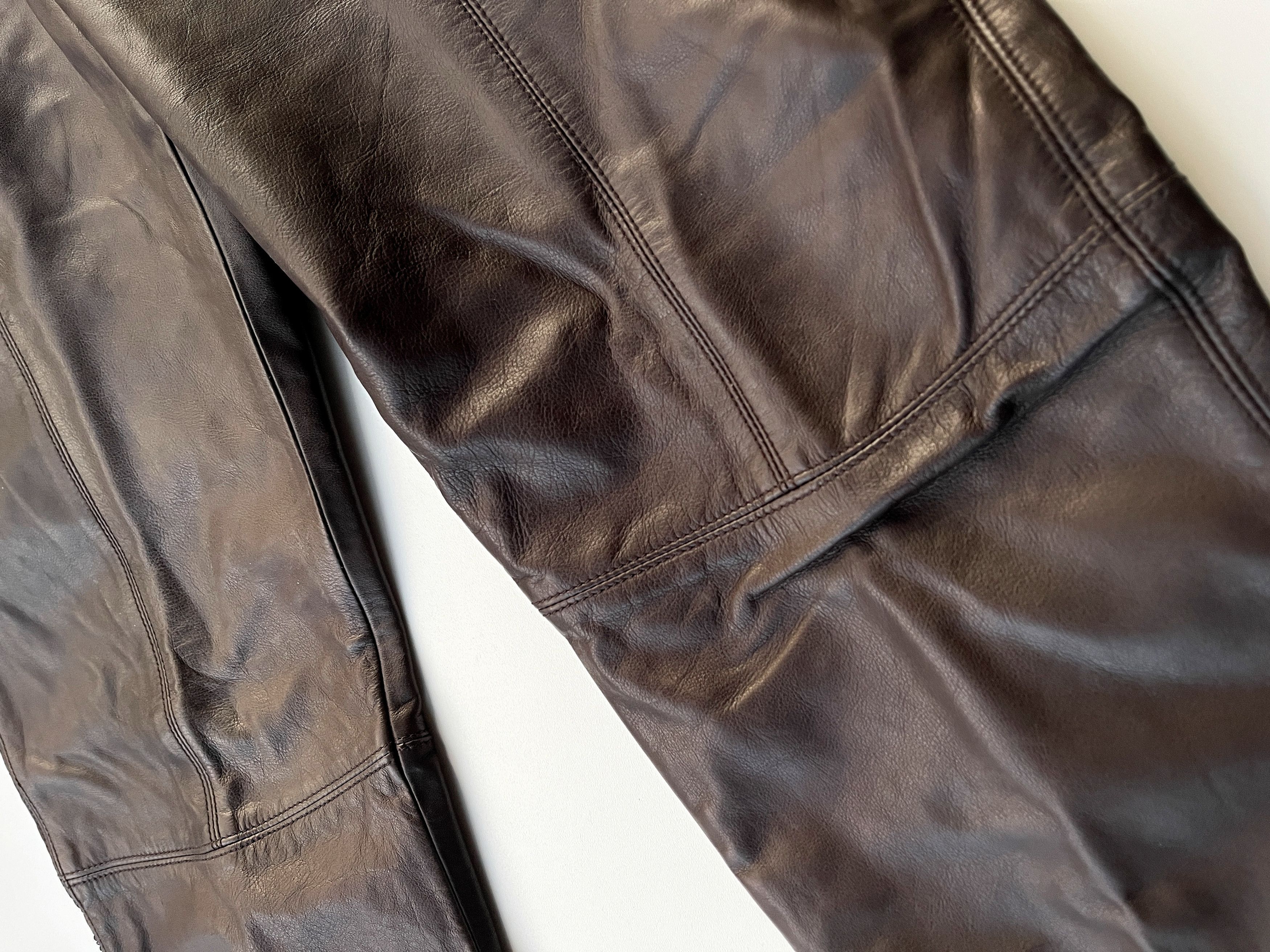 Leather Pants BLACK DIONISO sz. EU 48