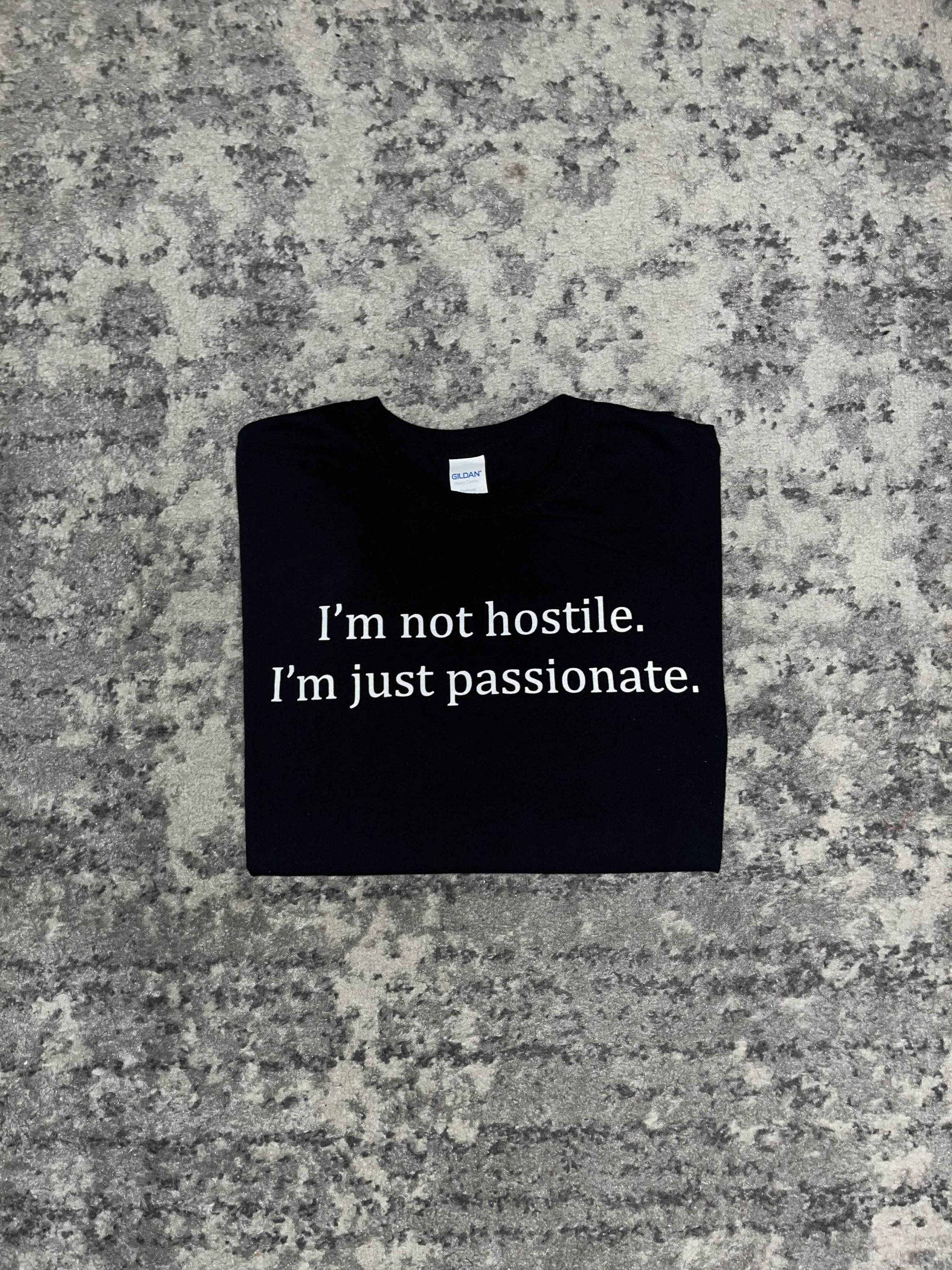 Vintage Y2K Funny I'm Not Hostile, I'm Just Passionate Shirt Size US XL / EU 56 / 4 - 1 Thumbnail