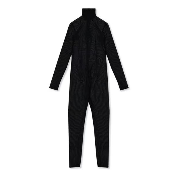 Dolce & Gabbana o1g2r1mq1024 Re Edition Kim Tulle Jumpsuit in Nero Size M / US 6-8 / IT 42-44 - 2 Thumbnail