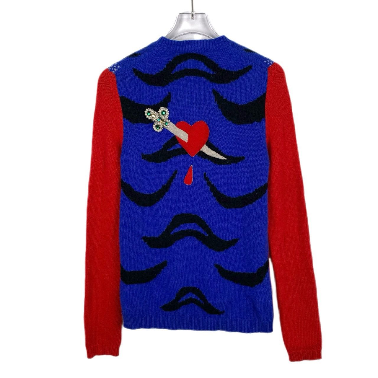 Gucci Gucci Tiger Intarsia Wool Long Sleeve Knit Sweater K26WX Size XXS / US 00 / IT 34 - 2 Thumbnail