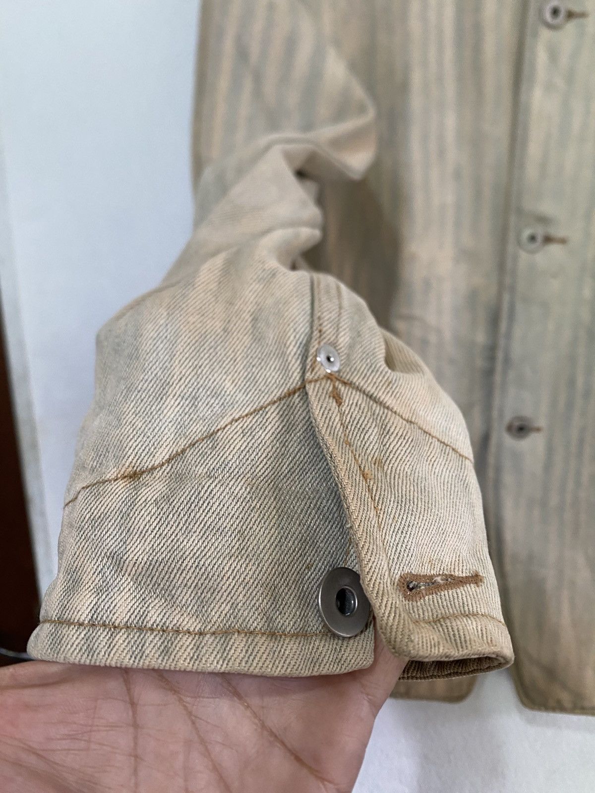 Le Grande Bleu (L.G.B.) Azito Distress Denim Jacket Button Up Size US L / EU 52-54 / 3 - 7 Thumbnail