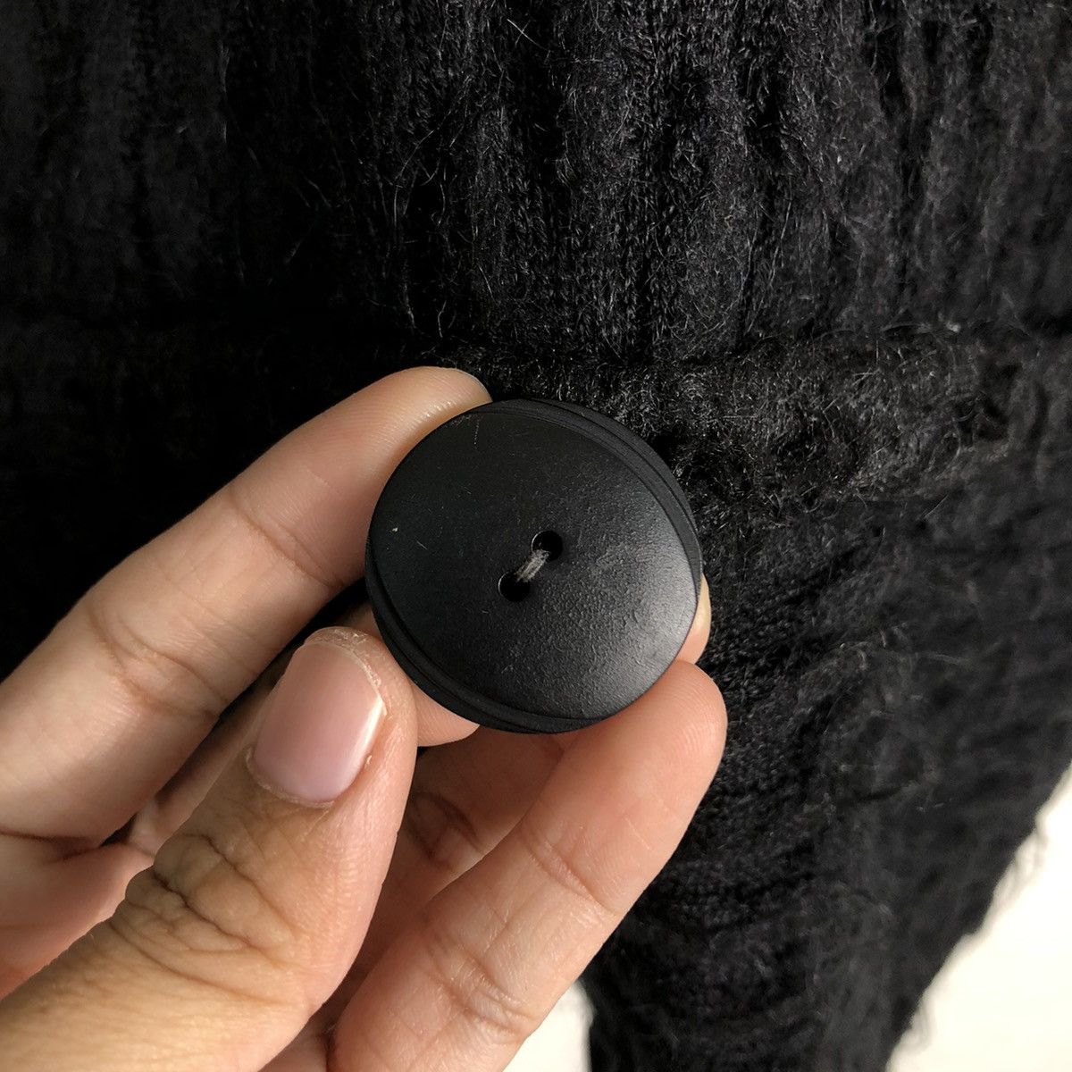 Issey Miyake 🔥Rich Black- Vintage Wool Jacket Button Elmorea Japan Made Size US L / EU 52-54 / 3 - 16 Thumbnail