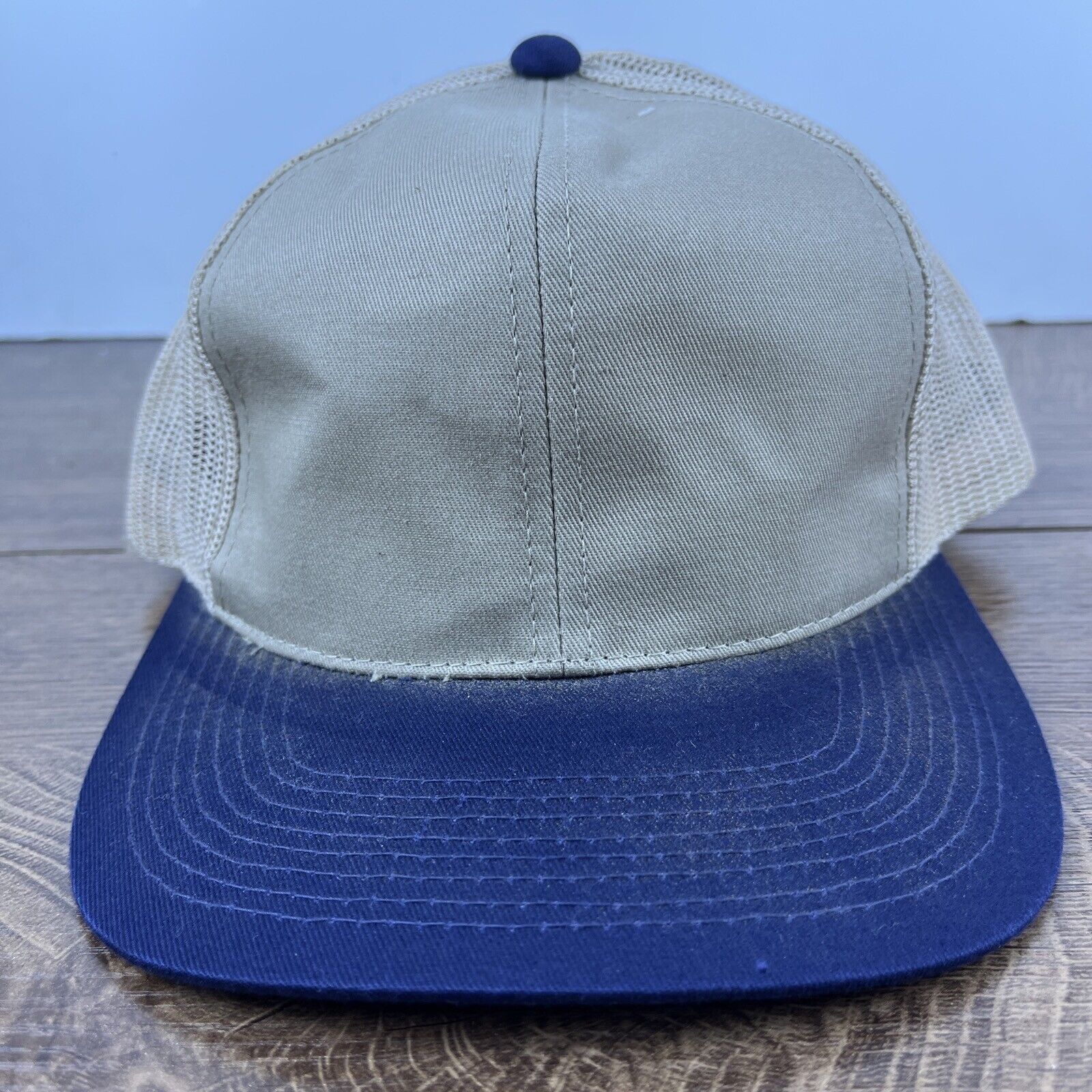 Other Tan Blue Baseball Hat Hat Tan Brown Hat Adjustable Snapback Size ONE SIZE - 1 Thumbnail