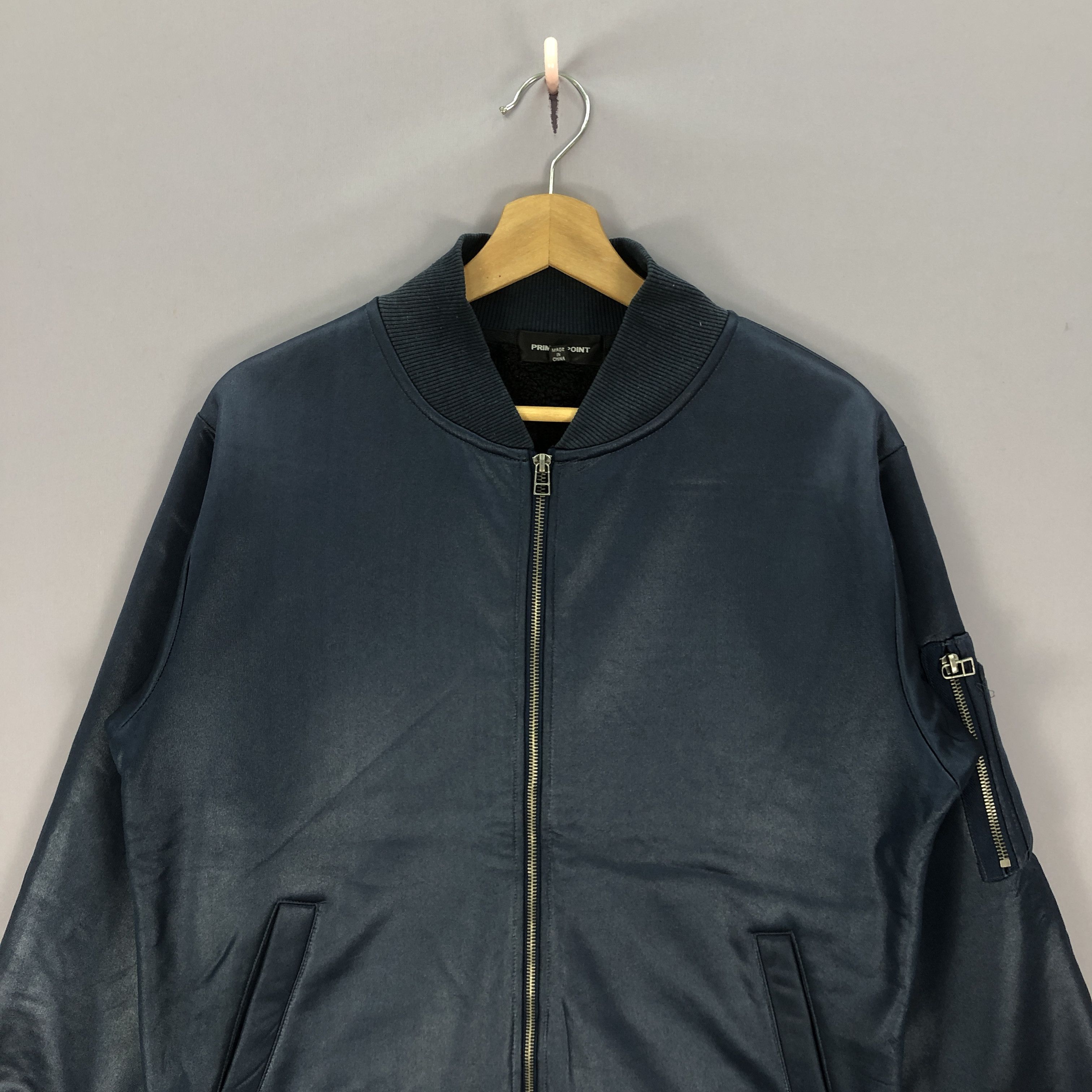 Japanese Brand Vintage Japanese Zip-up Flight Jacket Sherpa Fleece Lining Size US M / EU 48-50 / 2 - 2 Thumbnail