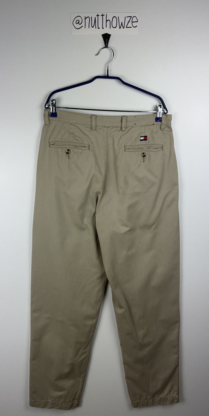 Tommy Hilfiger Vintage Y2K 33x34 Tommy Hilfiger Beige Cotton Chino Pant Size US 33 - 2 Thumbnail