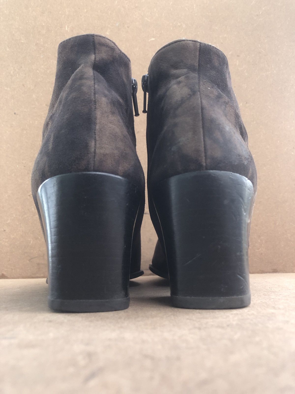 Prada × Vintage Vtg Prada Brown Suede Leather Women’s Ankle Boots Size 39 Size US 9 / IT 39 - 11 Thumbnail