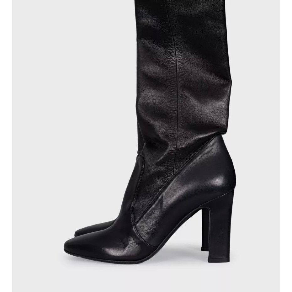 Tamara Mellon Tamara Mellon Black Leather Knee-High Boots - Size 39 Size US 8 / IT 38 - 6 Thumbnail