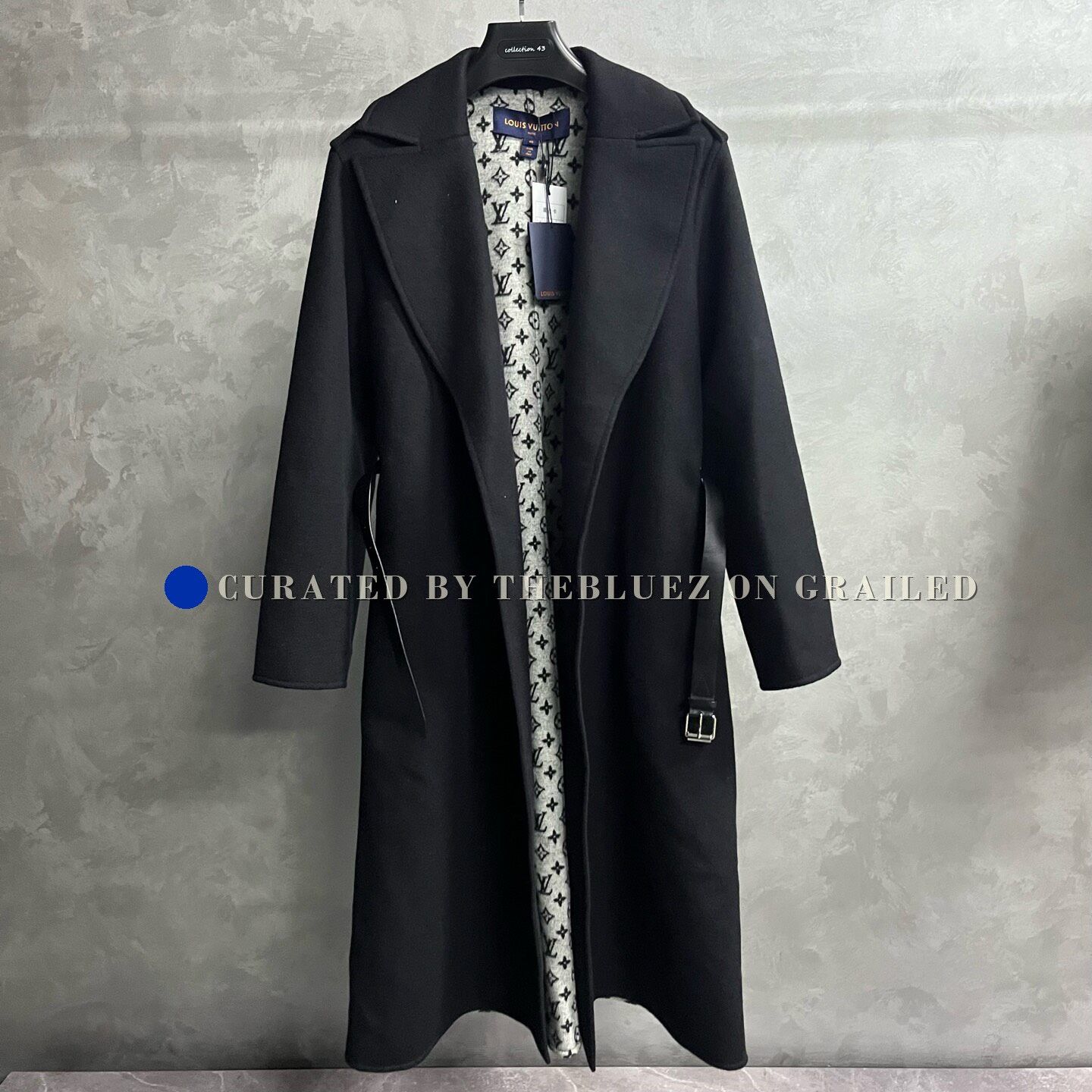 Louis Vuitton Louis Vuitton Black Belted Long Coat Size US XXS / EU 40 - 1 Thumbnail