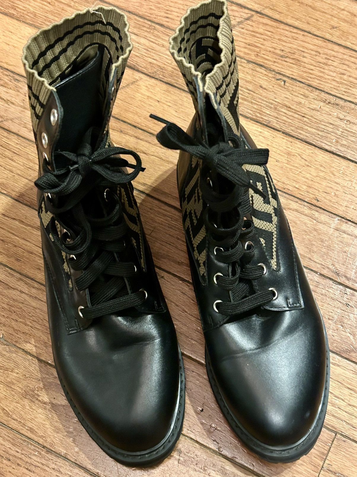 Fendi Fendi FF combat boots Size US 11 / IT 41 - 2 Thumbnail