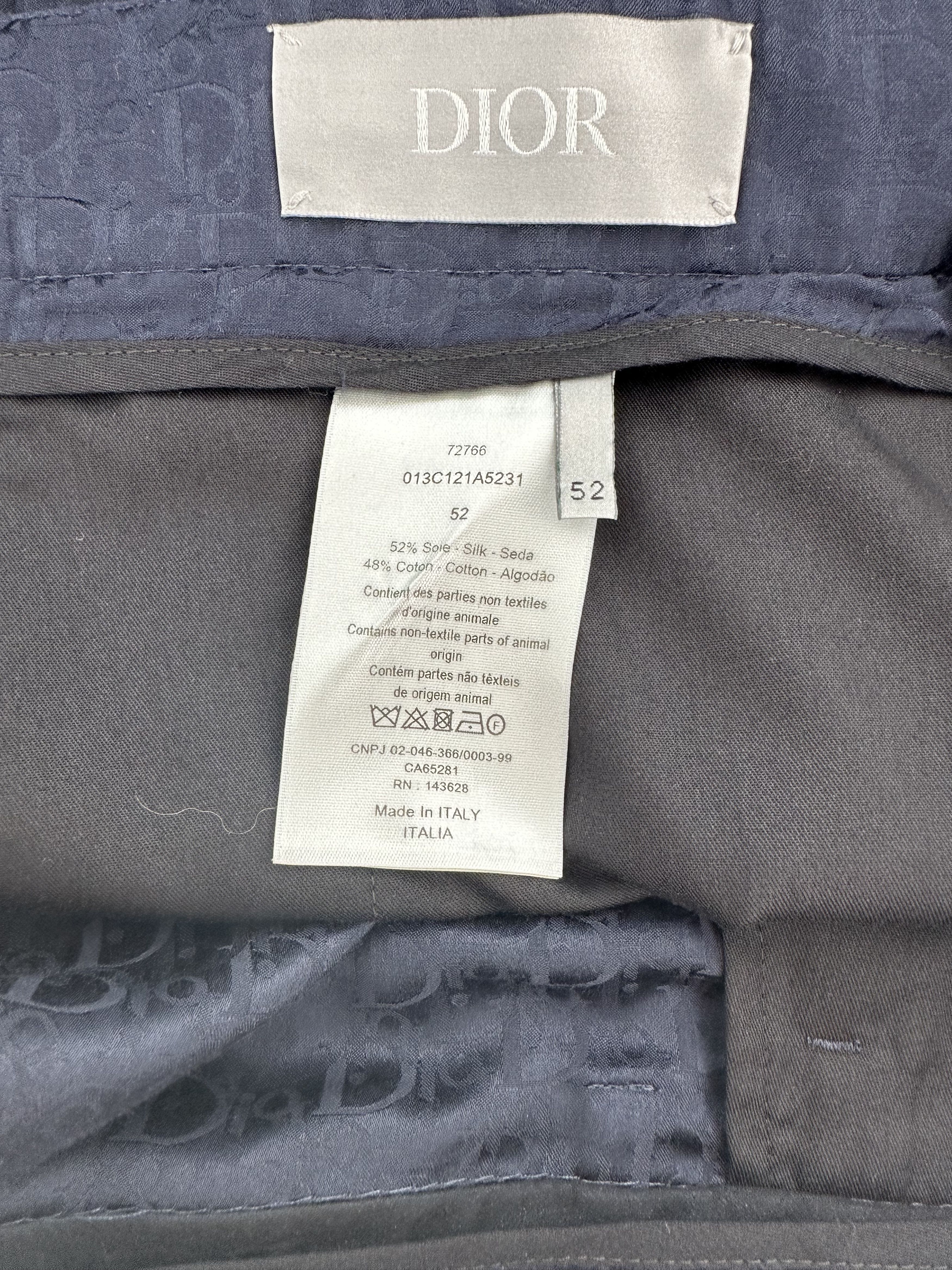Dior Dior Blue Oblique Silk Shorts Size US 36 / EU 52 - 3 Thumbnail